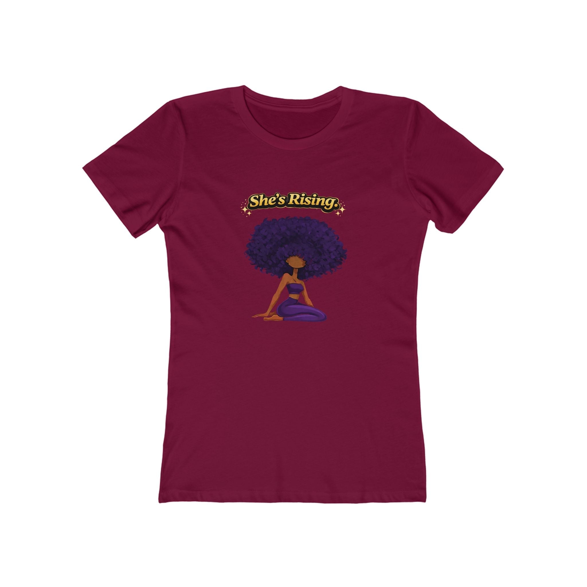 She’s Rising Tee — Empowering Afro Woman Graphic T‑Shirt Printify