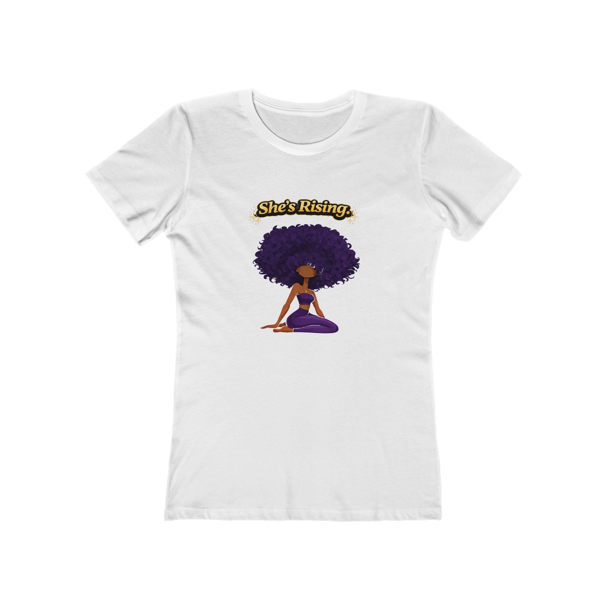 She’s Rising Tee — Empowering Afro Woman Graphic T‑Shirt Printify