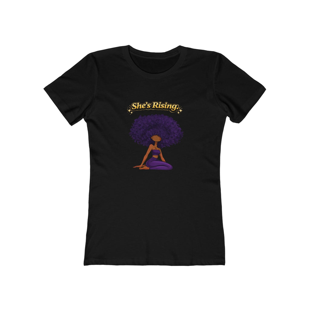 She’s Rising Tee — Empowering Afro Woman Graphic T‑Shirt Printify