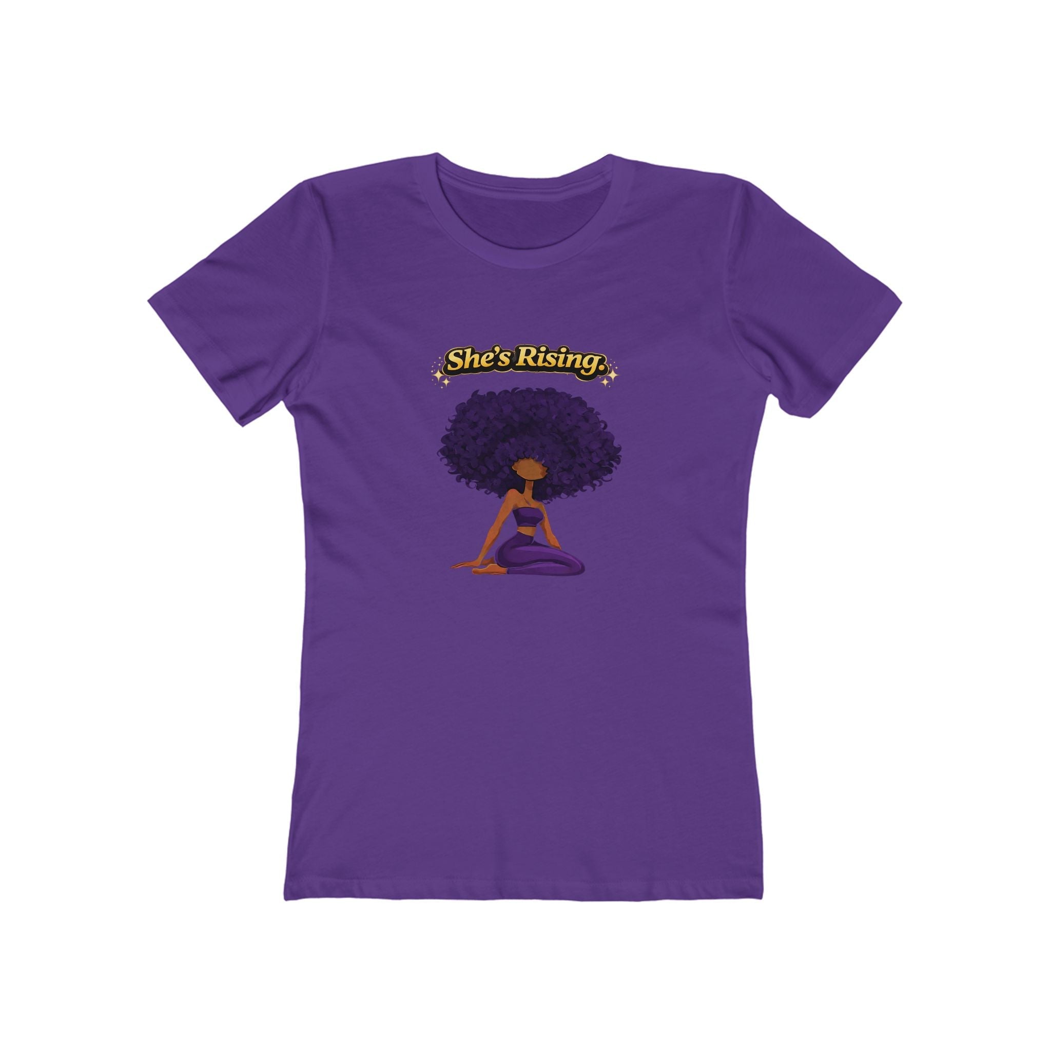 She’s Rising Tee — Empowering Afro Woman Graphic T‑Shirt Printify