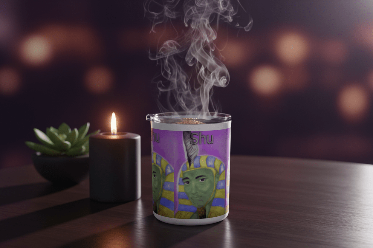 Shu Coffee Cup – Dark Desk Lifestyle