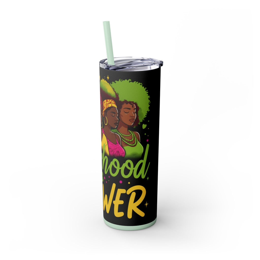 Sisterhood Is Power Skinny Tumbler — 20oz Insulated Straw Tumbler