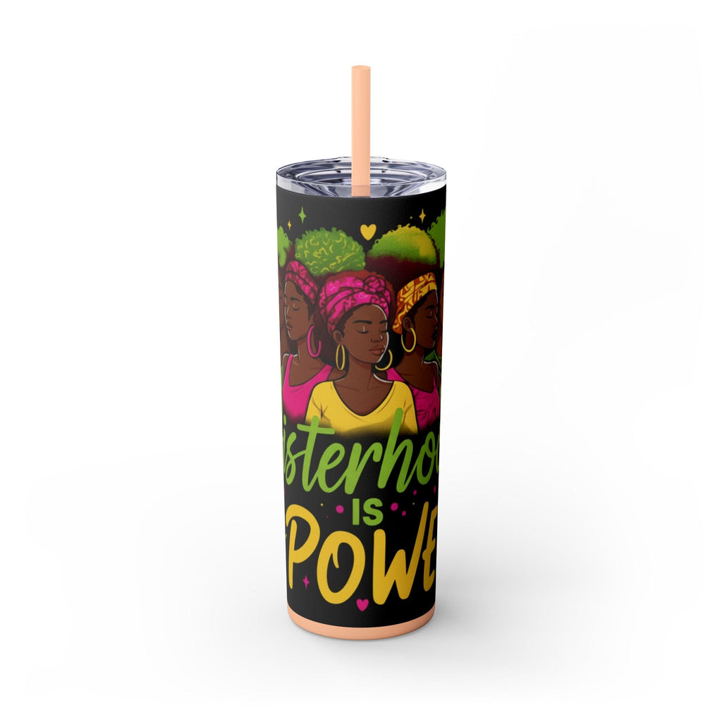 Sisterhood Is Power Skinny Tumbler — 20oz Insulated Straw Tumbler