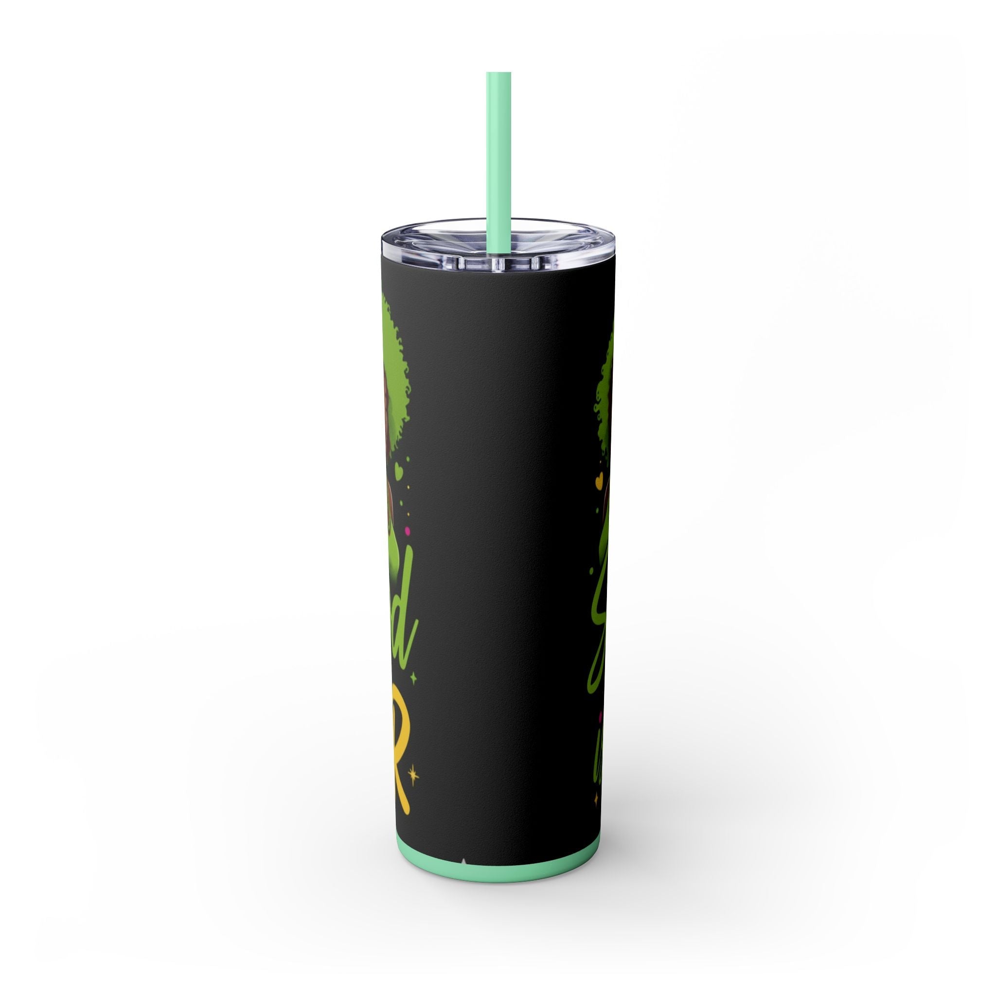 Sisterhood Is Power Skinny Tumbler — 20oz Insulated Straw Tumbler