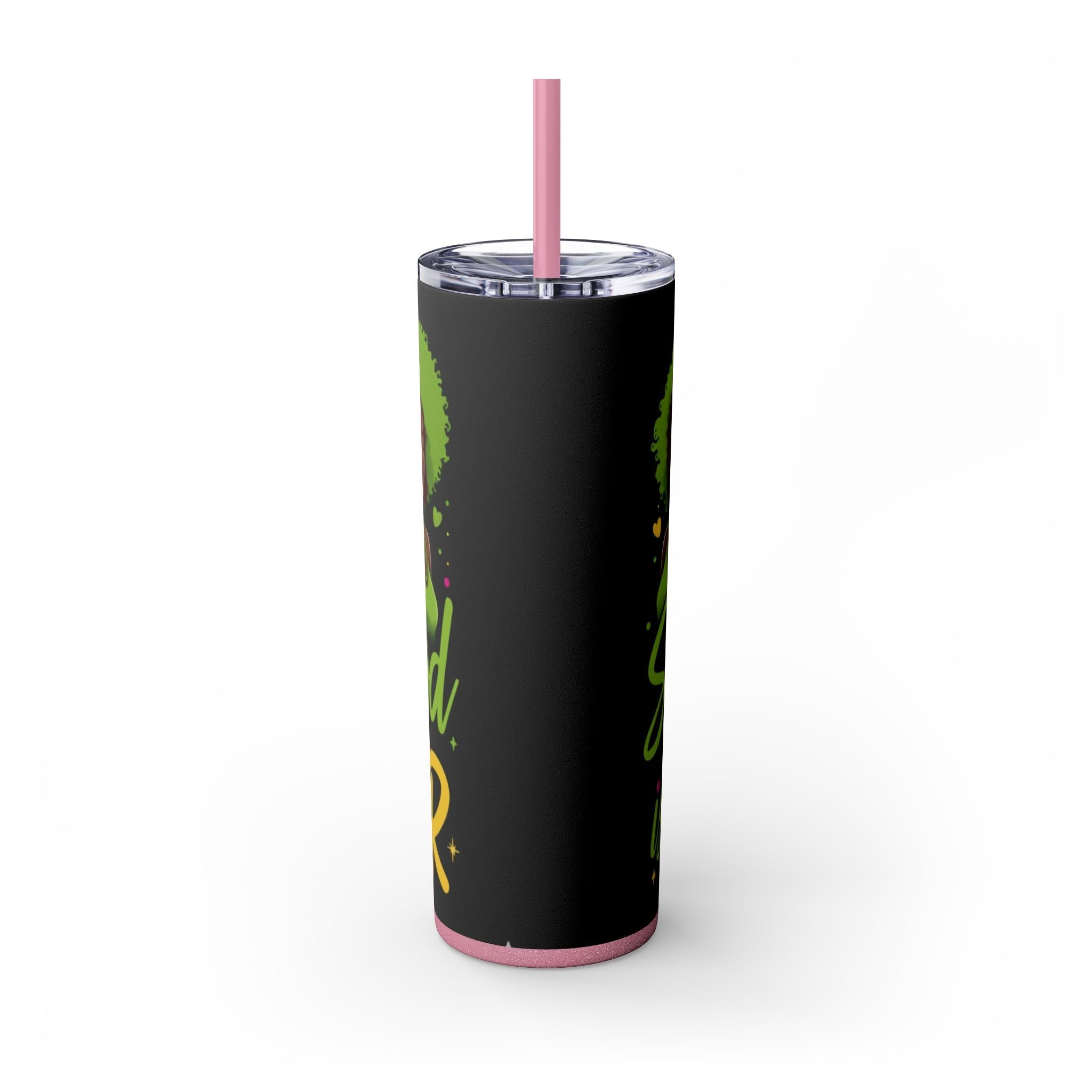 Sisterhood Is Power Skinny Tumbler — 20oz Insulated Straw Tumbler