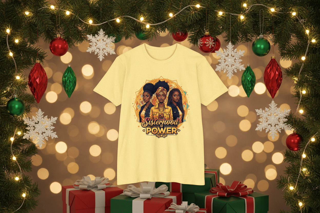 Sisterhood Power T-Shirt — Black Women Empowerment Graphic Tee