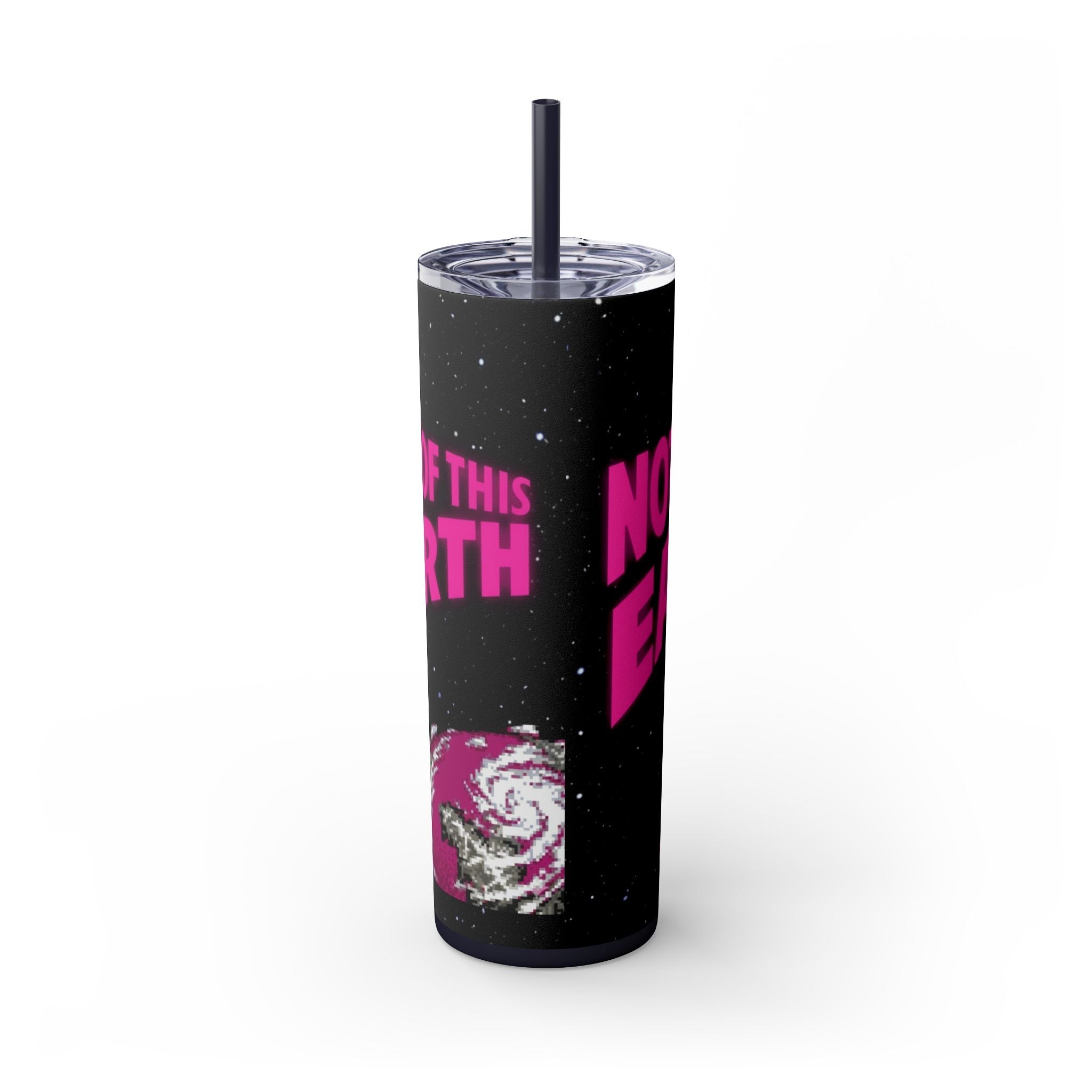 Skinny Tumbler — 'Not of This Earth' Retro Space 20oz Stainless Straw Cup