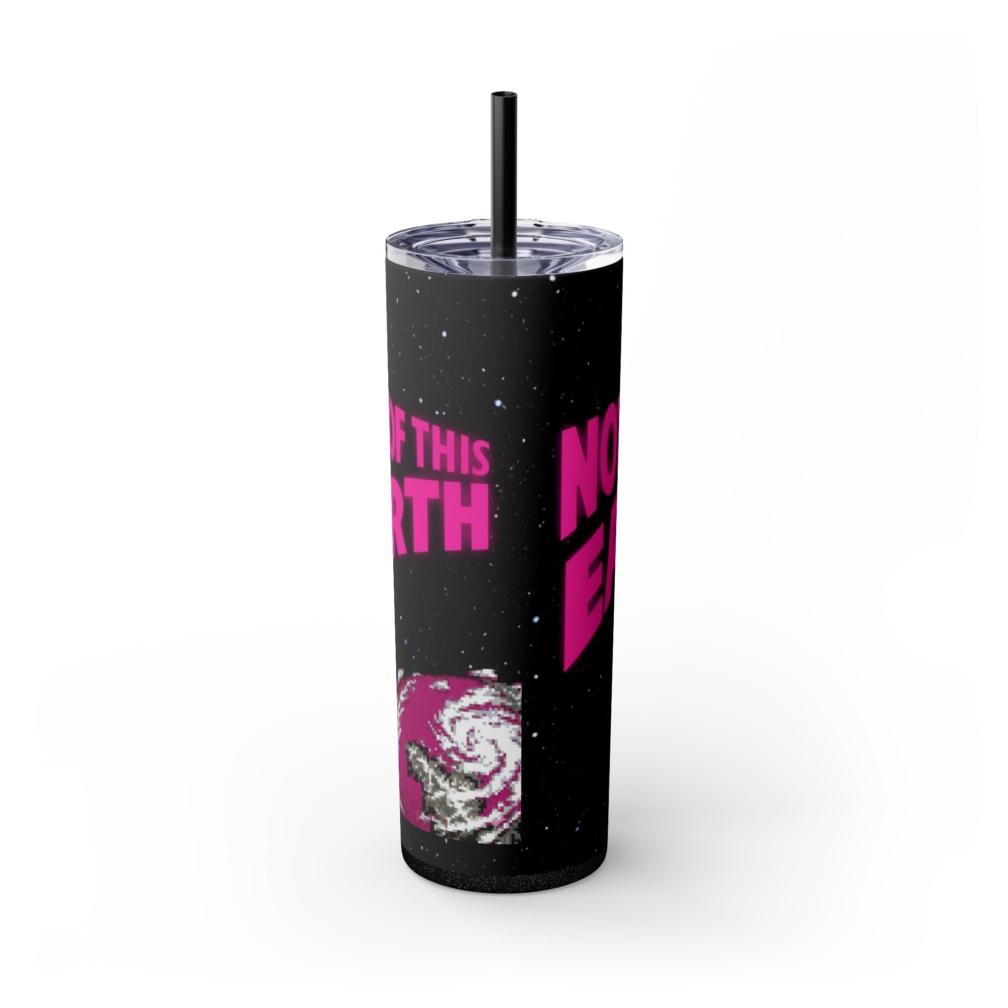 Skinny Tumbler — 'Not of This Earth' Retro Space 20oz Stainless Straw Cup