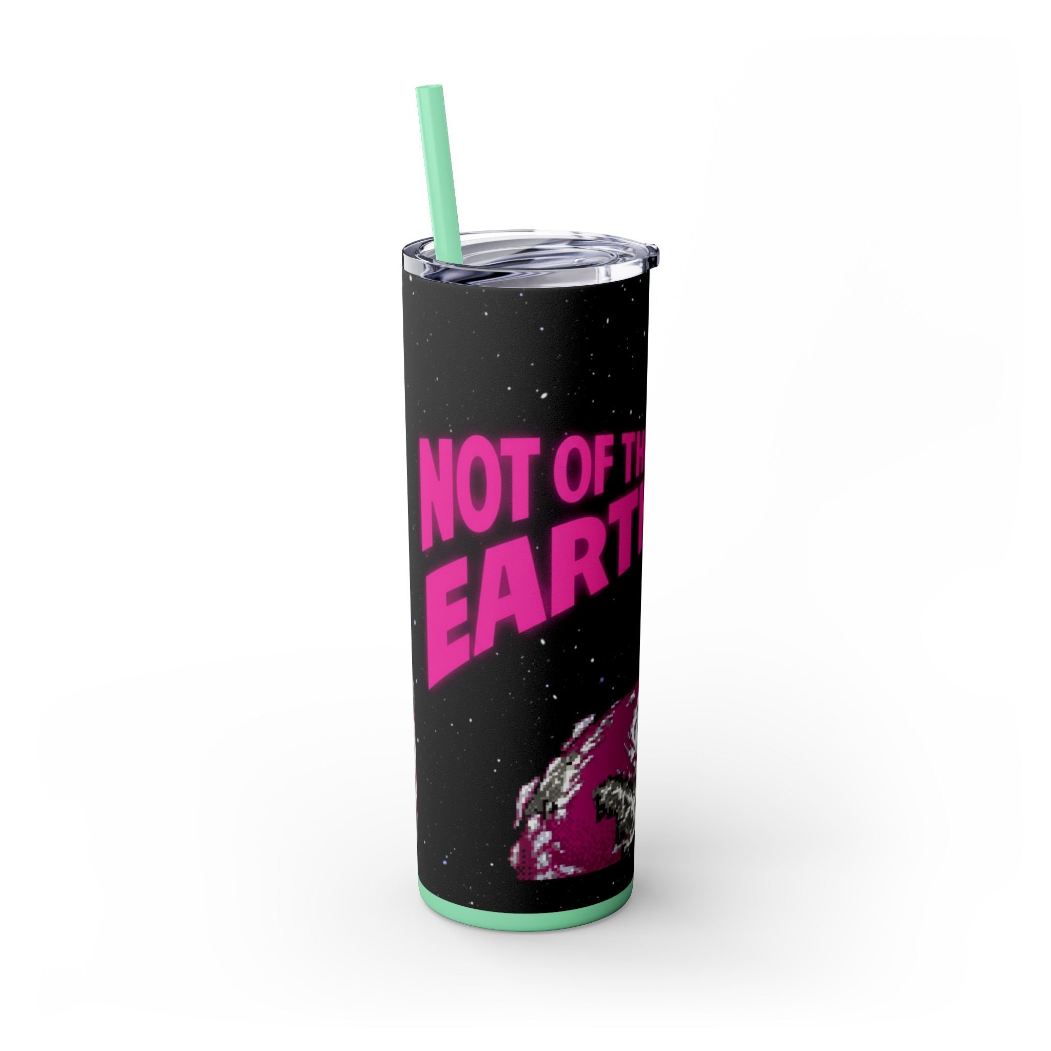 Skinny Tumbler — 'Not of This Earth' Retro Space 20oz Stainless Straw Cup