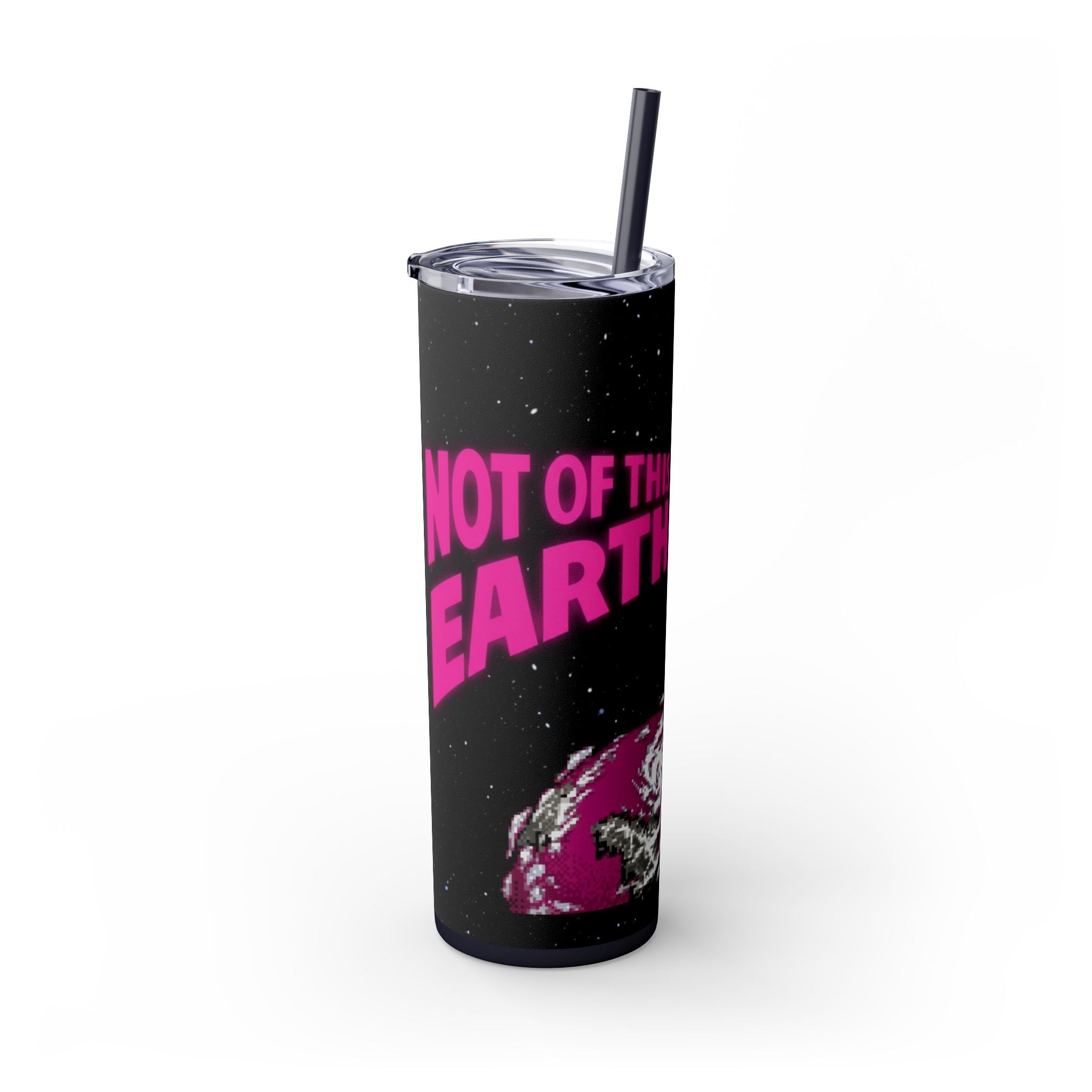 Skinny Tumbler — 'Not of This Earth' Retro Space 20oz Stainless Straw Cup