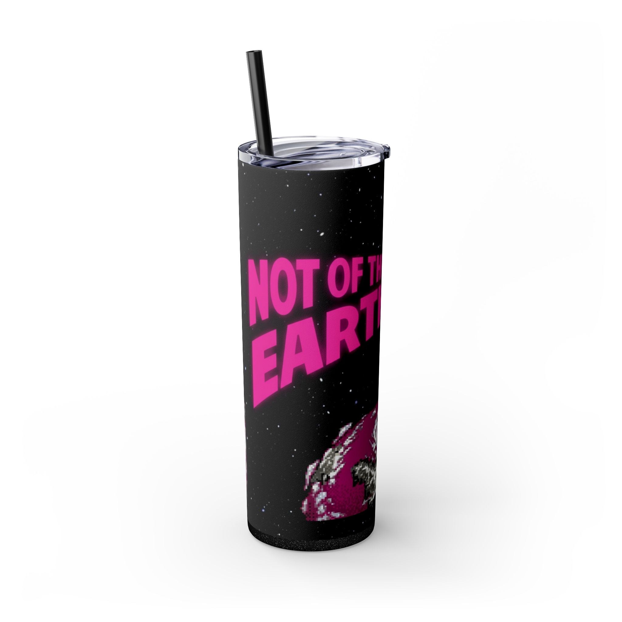 Skinny Tumbler — 'Not of This Earth' Retro Space 20oz Stainless Straw Cup