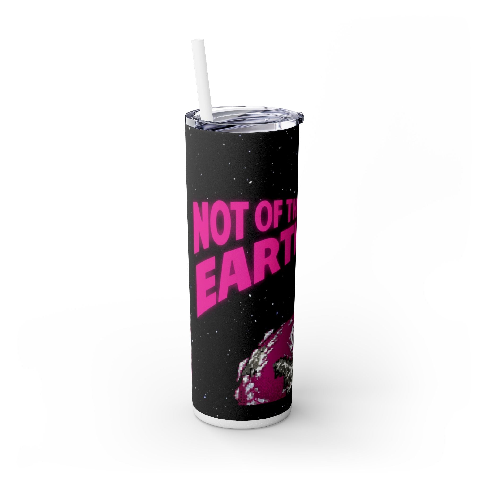 Skinny Tumbler — 'Not of This Earth' Retro Space 20oz Stainless Straw Cup