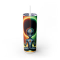 Alien Eclipse Skinny Tumbler (20oz) – Cosmic Meditation Alien Drinkware | Alien Utopia Collection