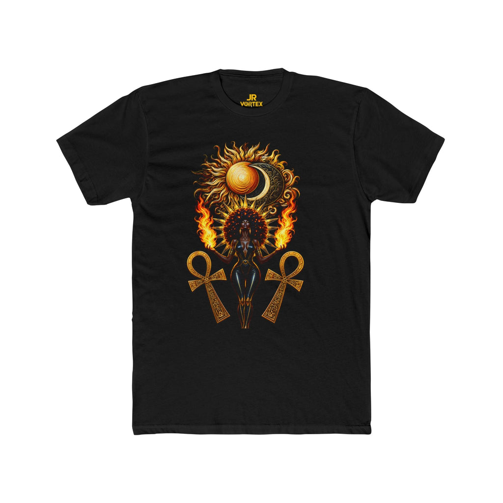 Solar Goddess Ankh Tee — Sun & Moon Divine Feminine