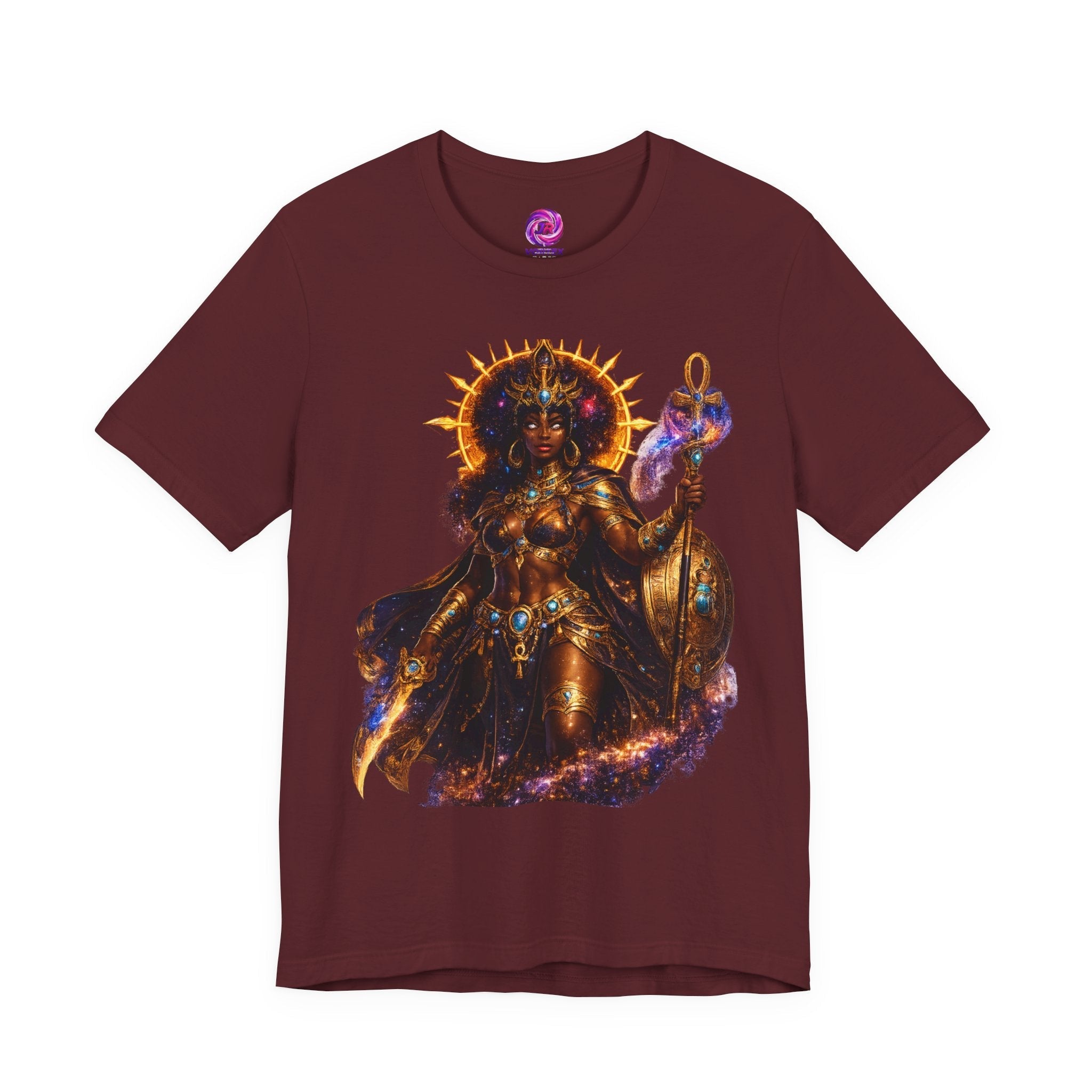 Solar Goddess T-Shirt — Afrocentric Cosmic Warrior Graphic Tee Printify