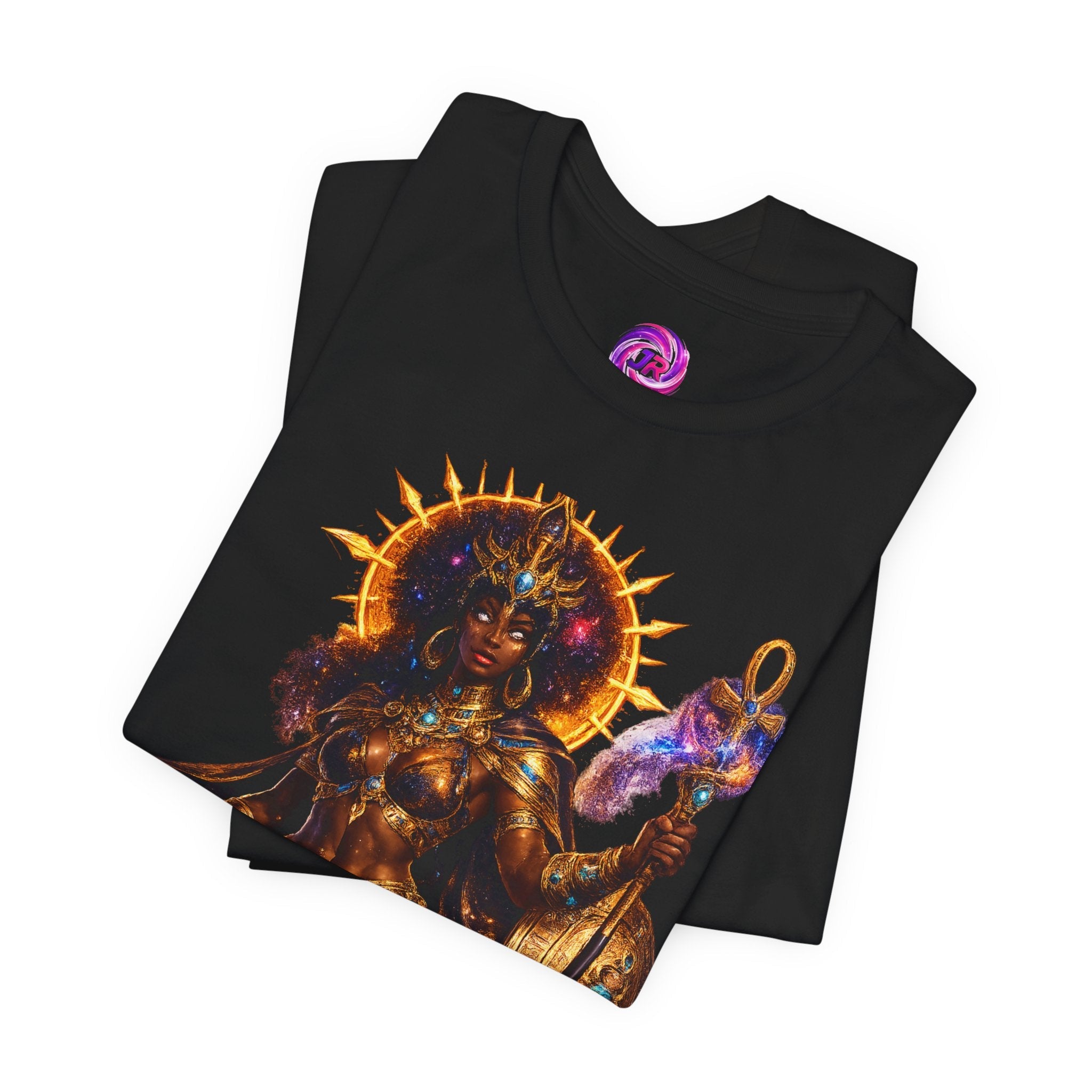 Solar Goddess T-Shirt — Afrocentric Cosmic Warrior Graphic Tee Printify
