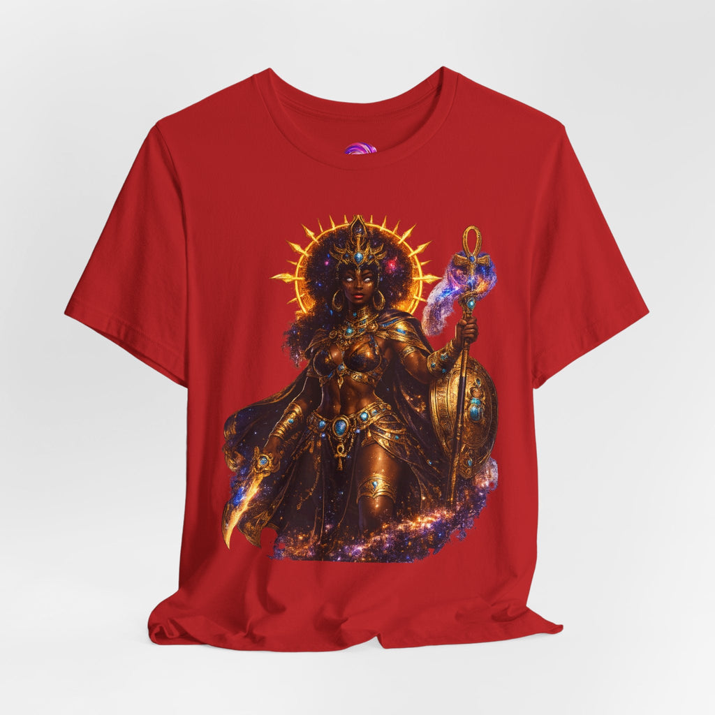 Solar Goddess T-Shirt — Afrocentric Cosmic Warrior Graphic Tee Printify