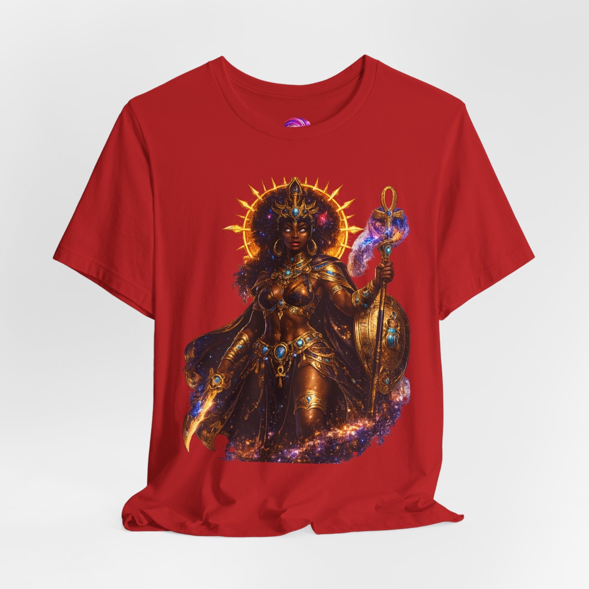 Solar Goddess T-Shirt — Afrocentric Cosmic Warrior Graphic Tee Printify