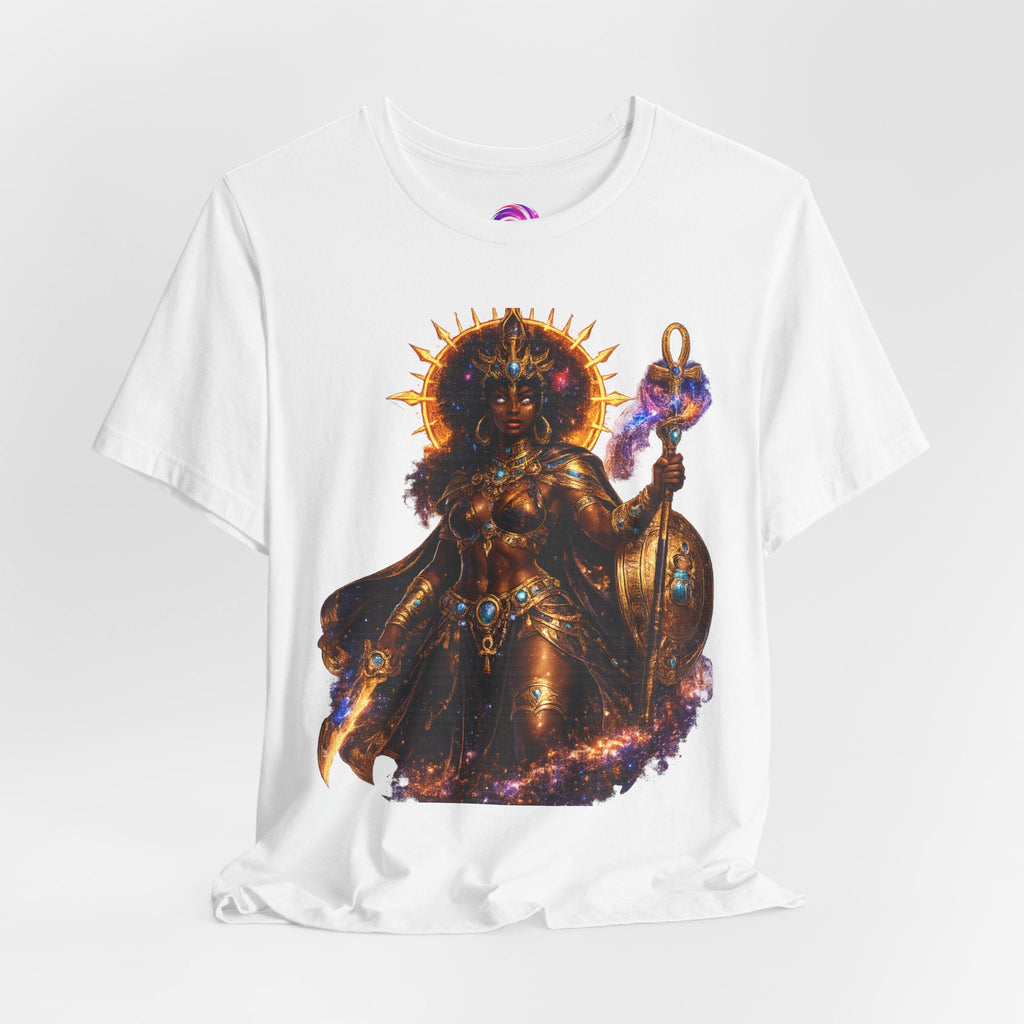 Solar Goddess T-Shirt — Afrocentric Cosmic Warrior Graphic Tee Printify