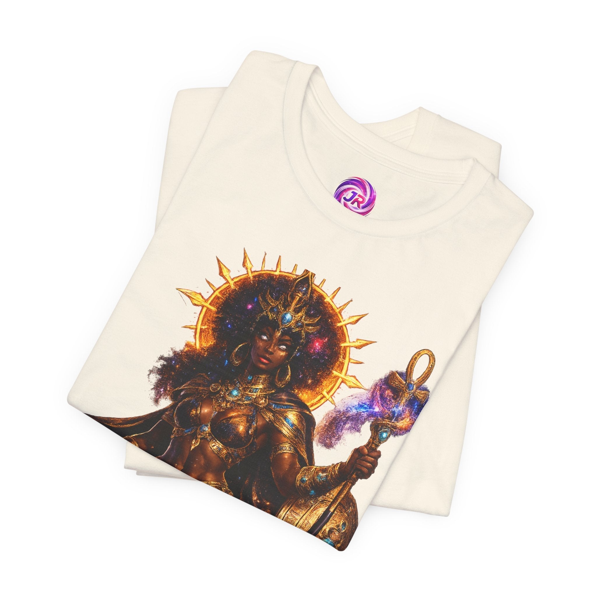 Solar Goddess T-Shirt — Afrocentric Cosmic Warrior Graphic Tee Printify