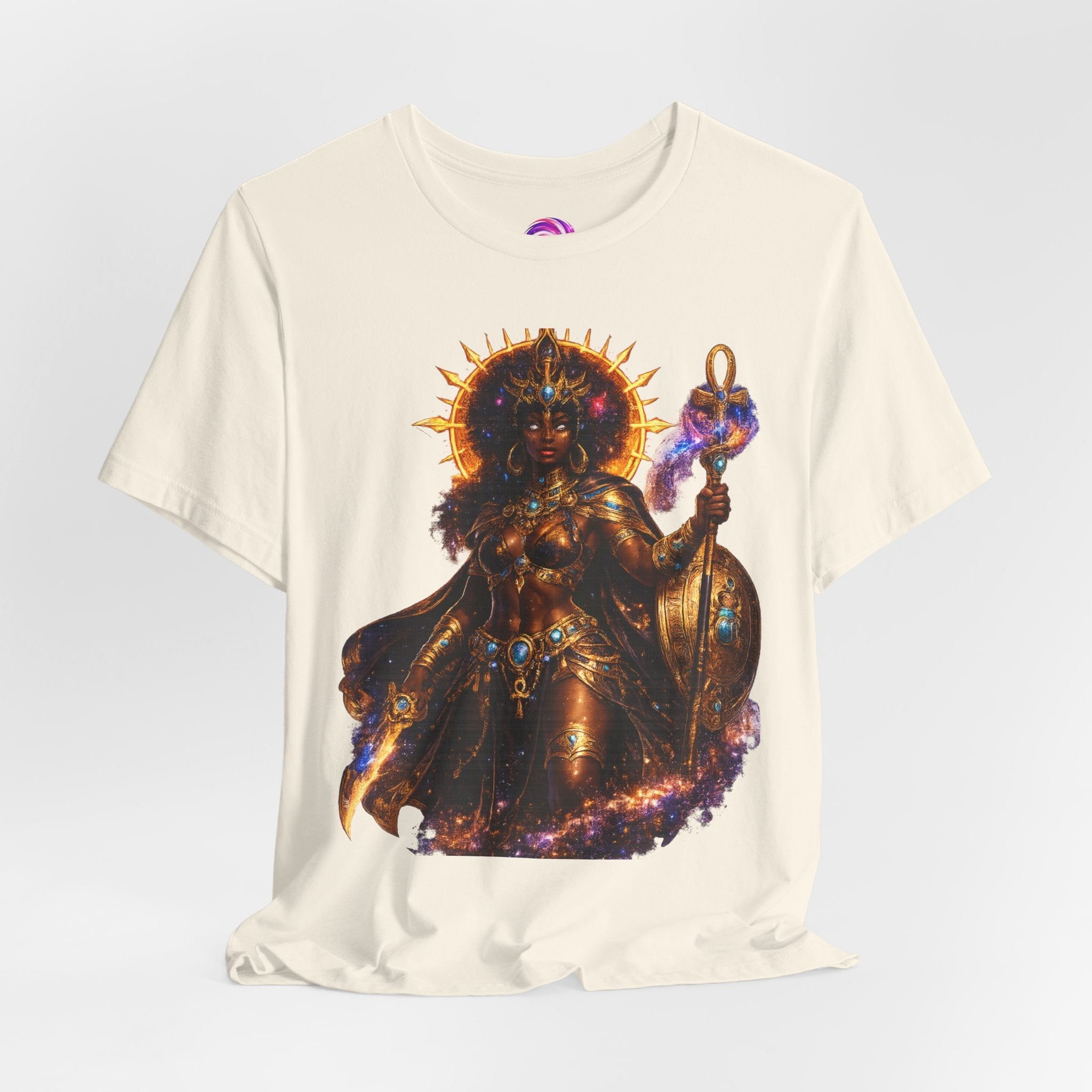 Solar Goddess T-Shirt — Afrocentric Cosmic Warrior Graphic Tee Printify