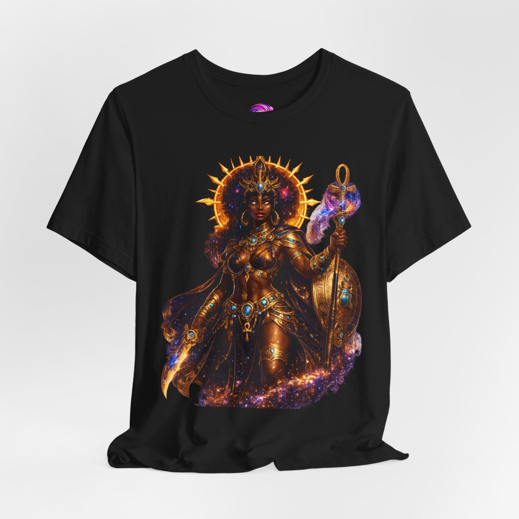 Solar Goddess T-Shirt — Afrocentric Cosmic Warrior Graphic Tee Printify