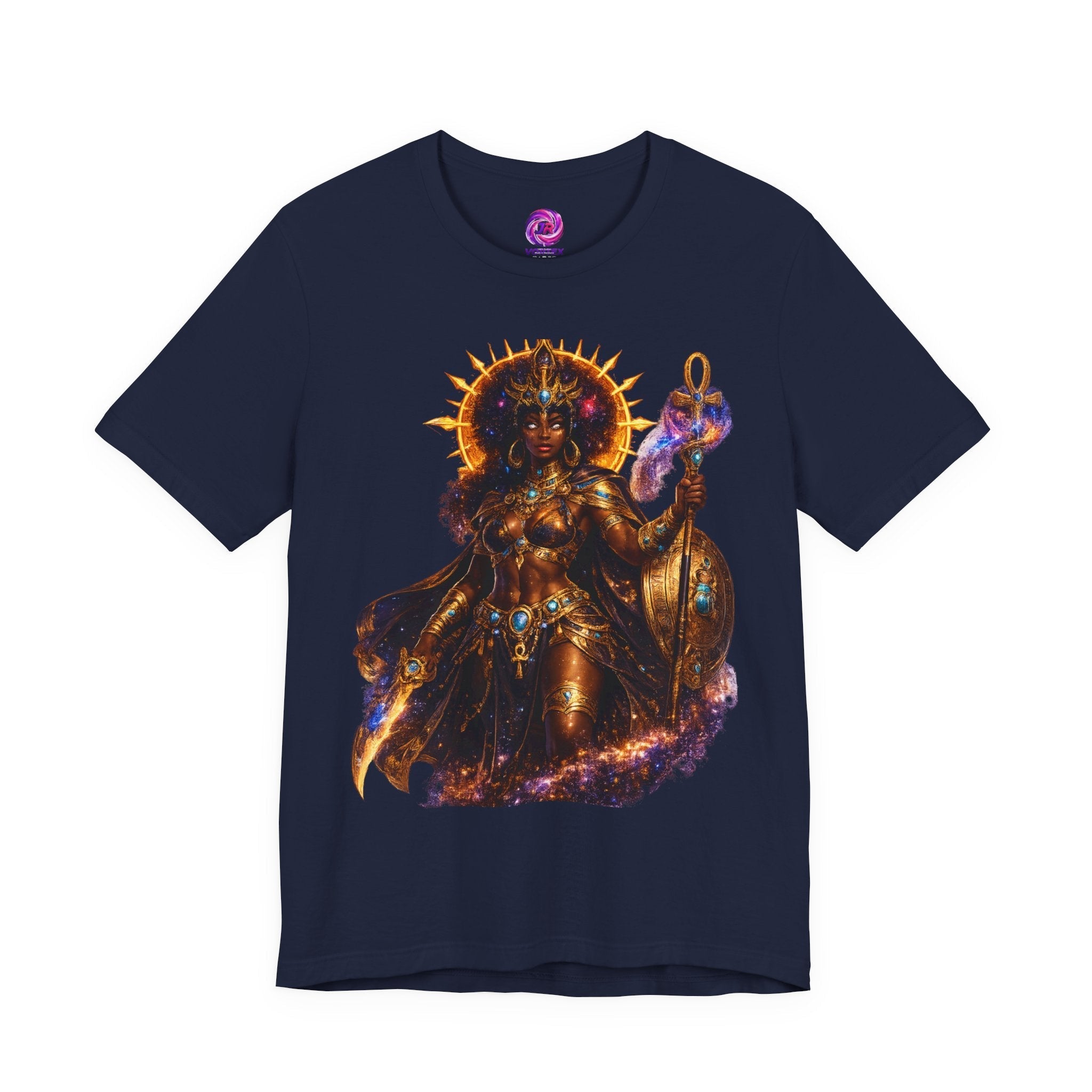 Solar Goddess T-Shirt — Afrocentric Cosmic Warrior Graphic Tee Printify