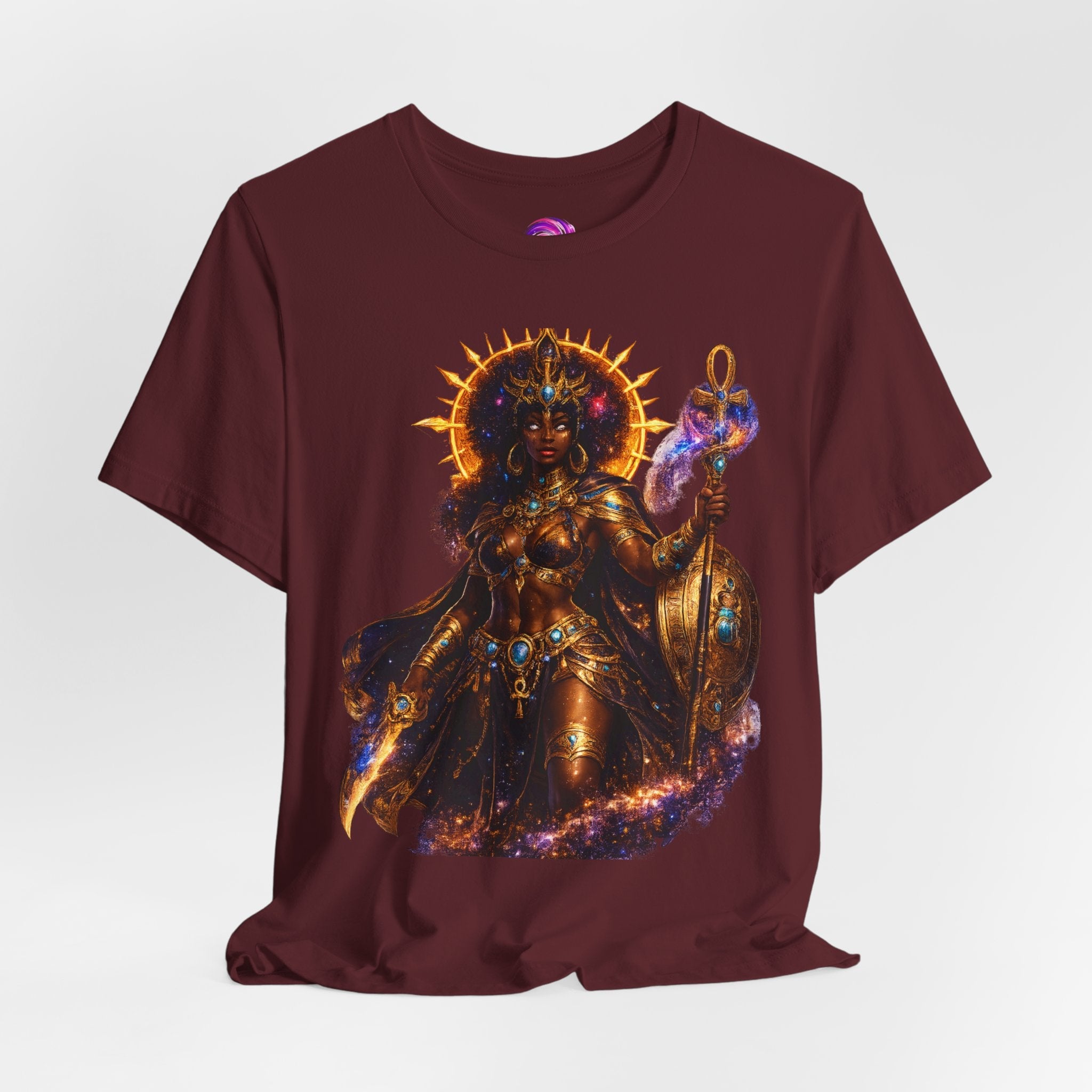 Solar Goddess T-Shirt — Afrocentric Cosmic Warrior Graphic Tee Printify