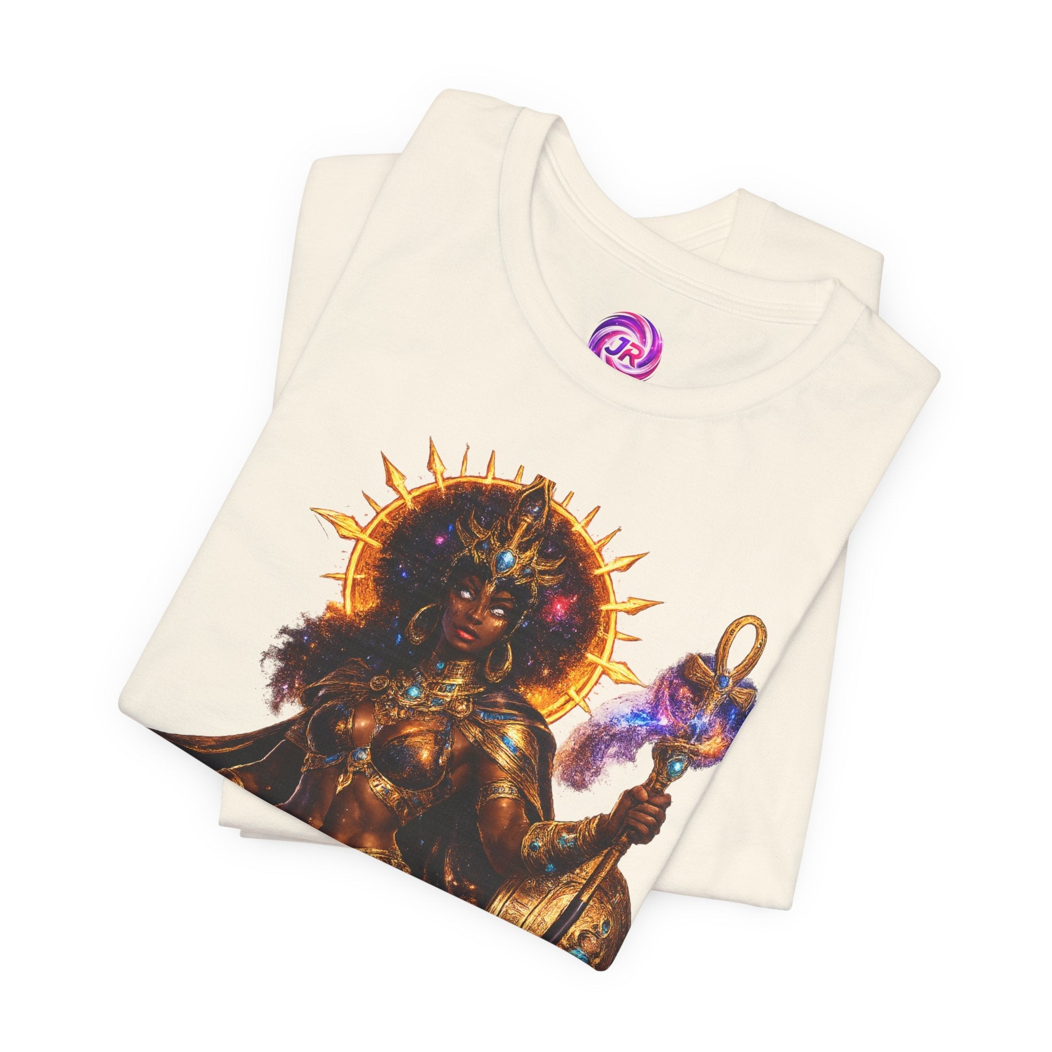 Solar Goddess T-Shirt — Afrocentric Cosmic Warrior Graphic Tee Printify