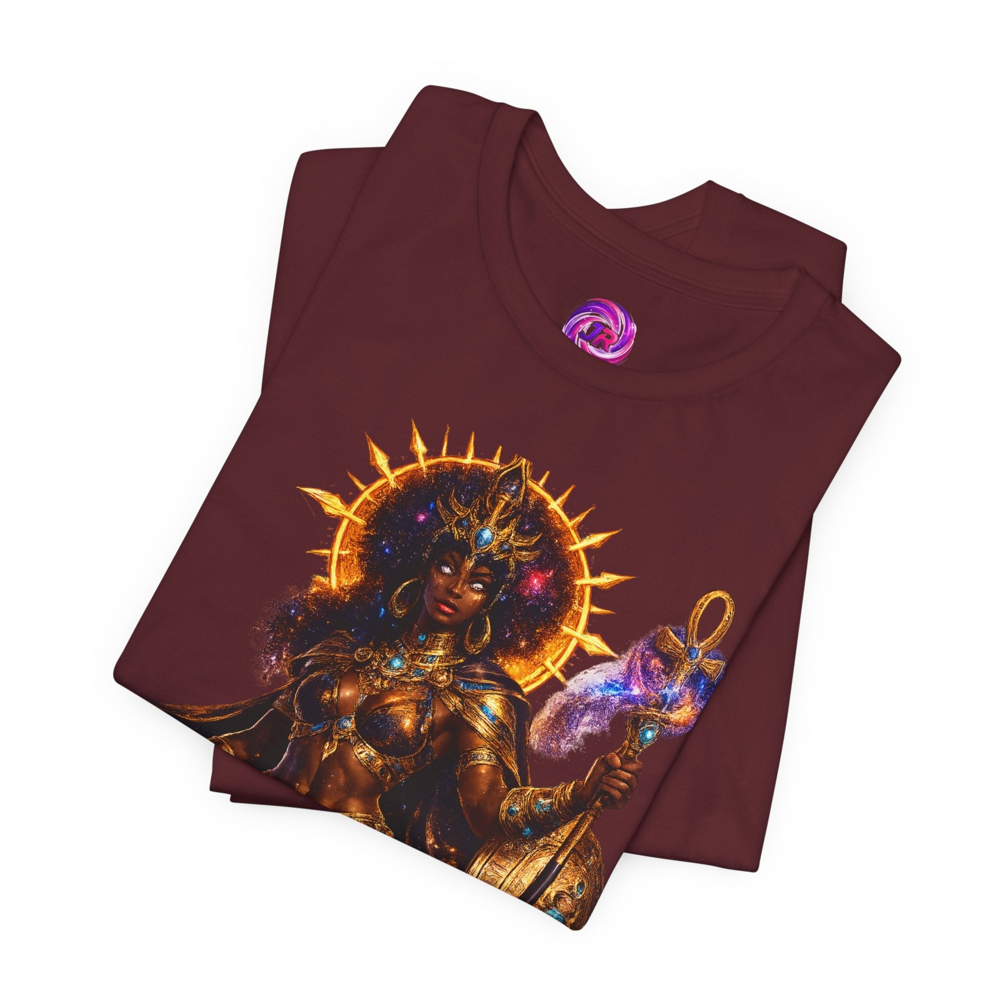 Solar Goddess T-Shirt — Afrocentric Cosmic Warrior Graphic Tee Printify