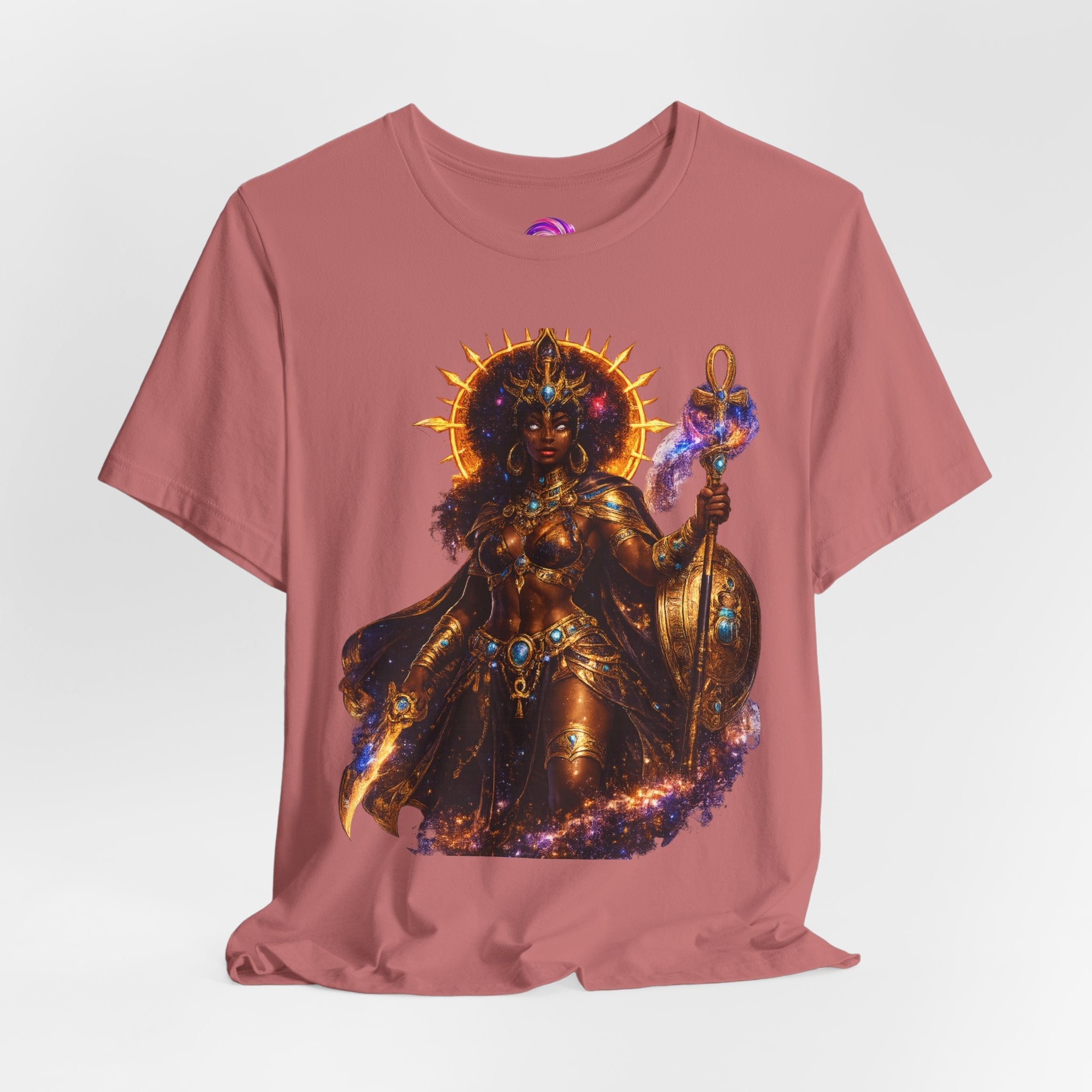 Solar Goddess T-Shirt — Afrocentric Cosmic Warrior Graphic Tee Printify