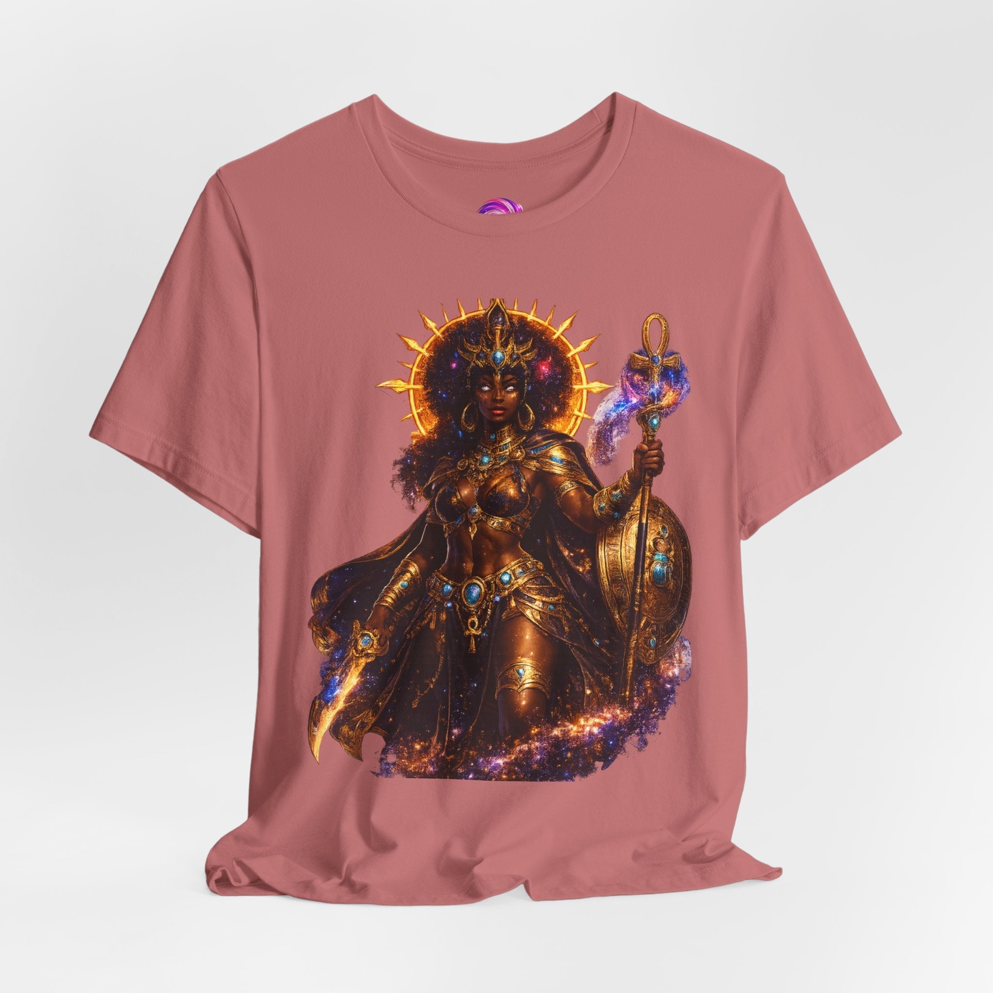 Solar Goddess T-Shirt — Afrocentric Cosmic Warrior Graphic Tee Printify
