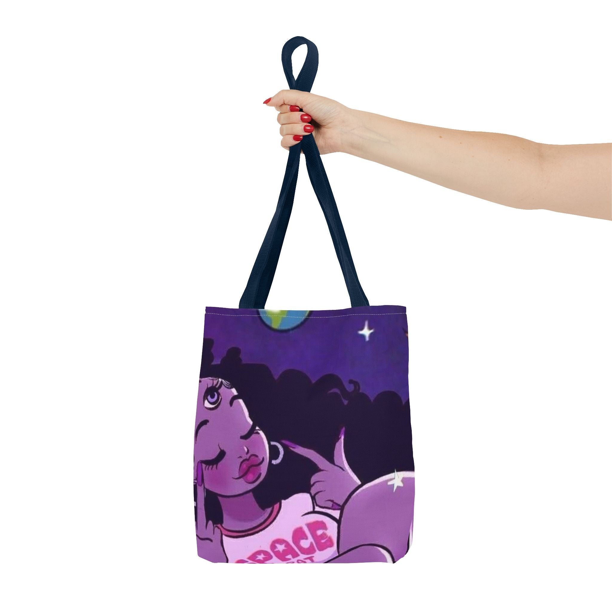 Space Brat Tote Bag — Retro Space Kid Graphic Tote