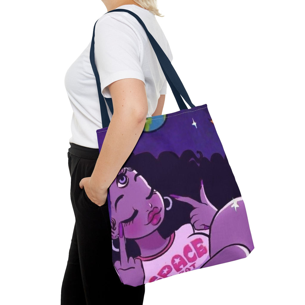 Space Brat Tote Bag — Retro Space Kid Graphic Tote