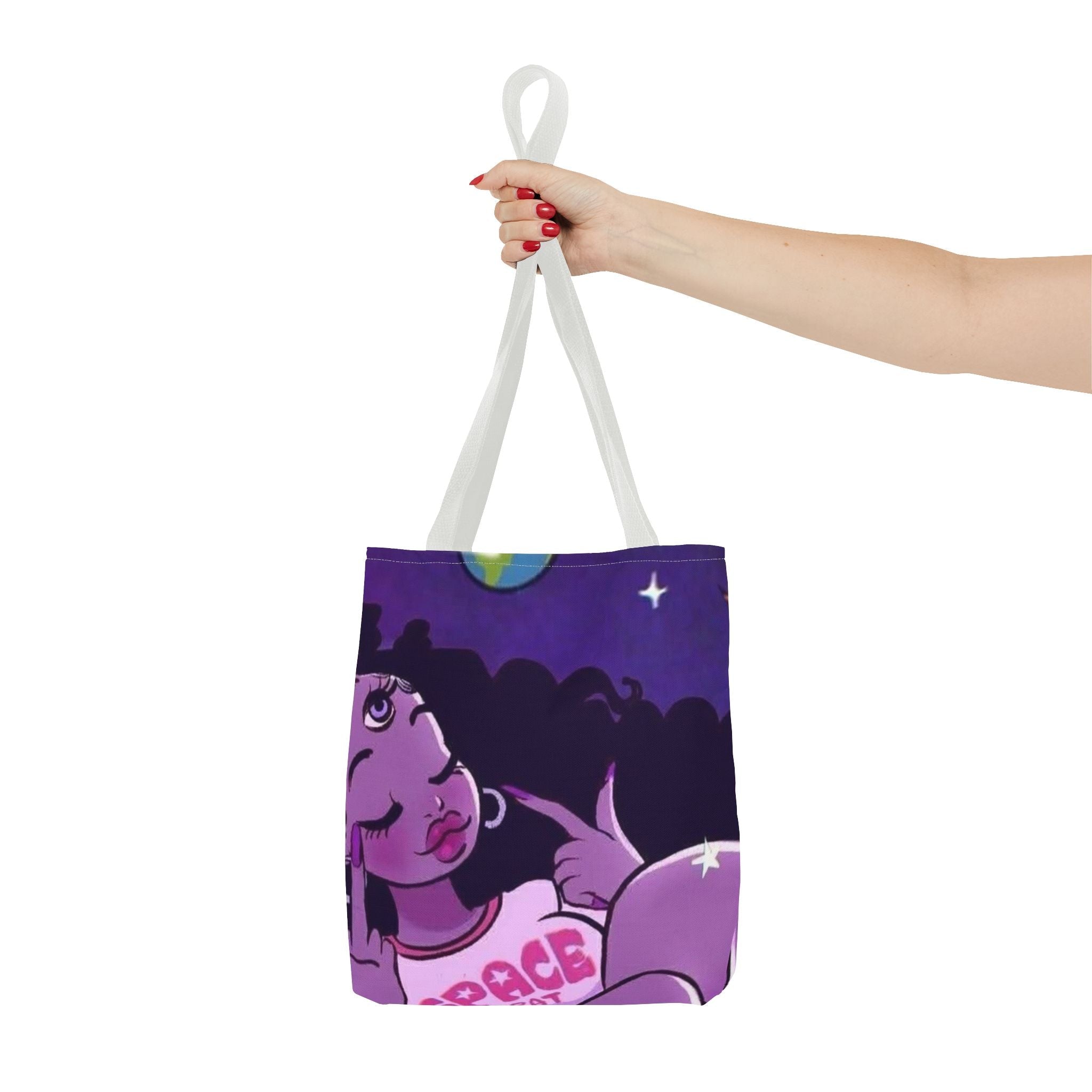 Space Brat Tote Bag — Retro Space Kid Graphic Tote