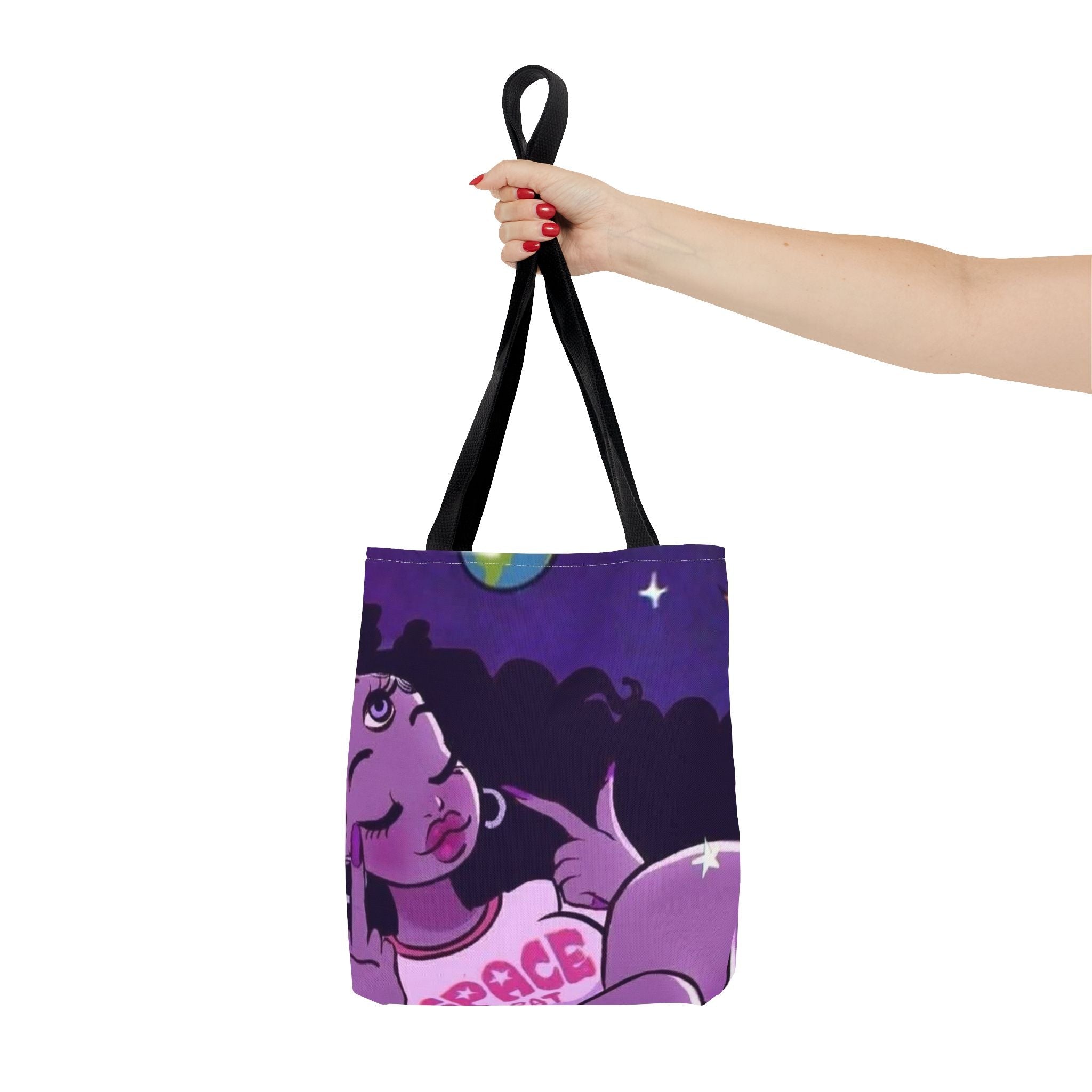 Space Brat Tote Bag — Retro Space Kid Graphic Tote