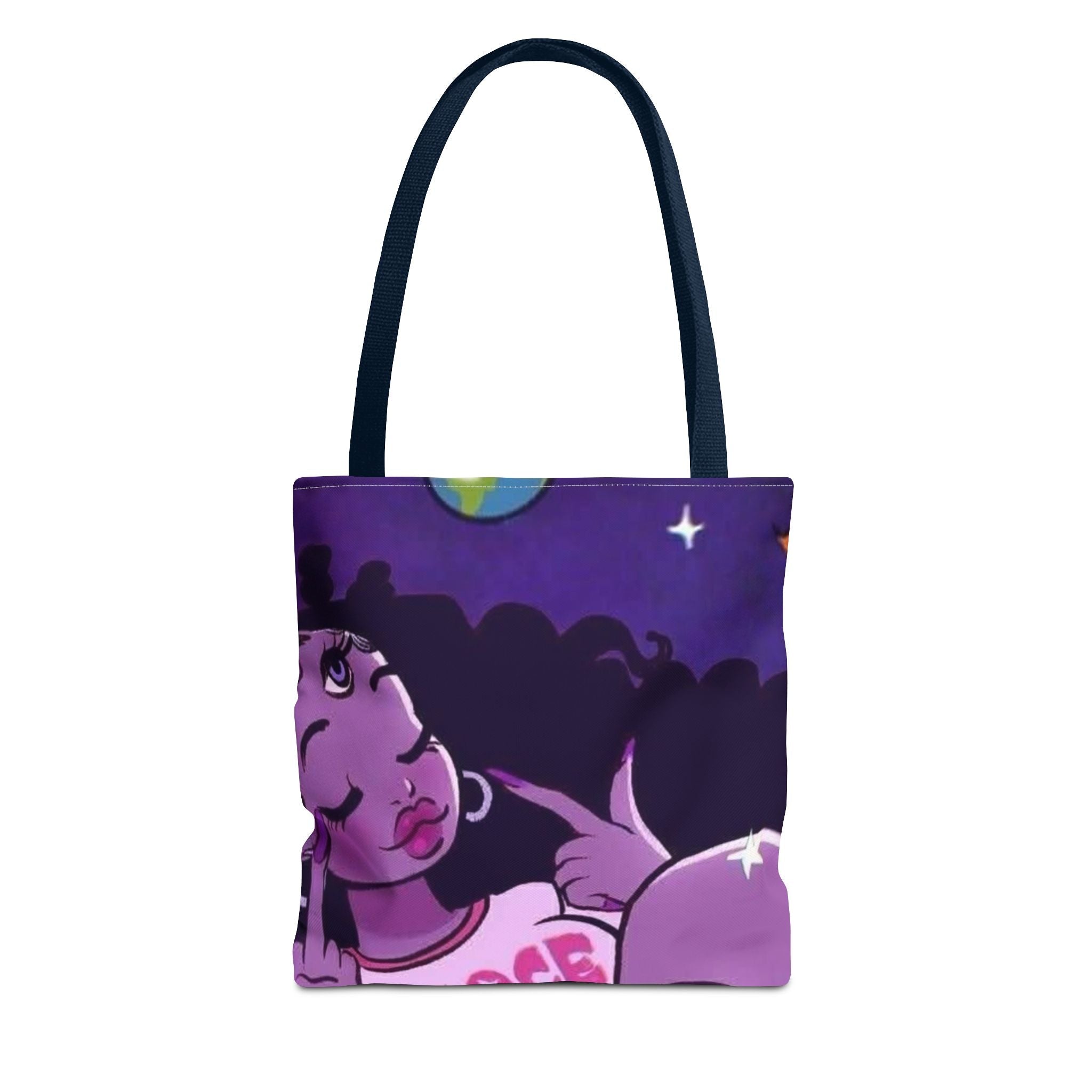 Space Brat Tote Bag — Retro Space Kid Graphic Tote
