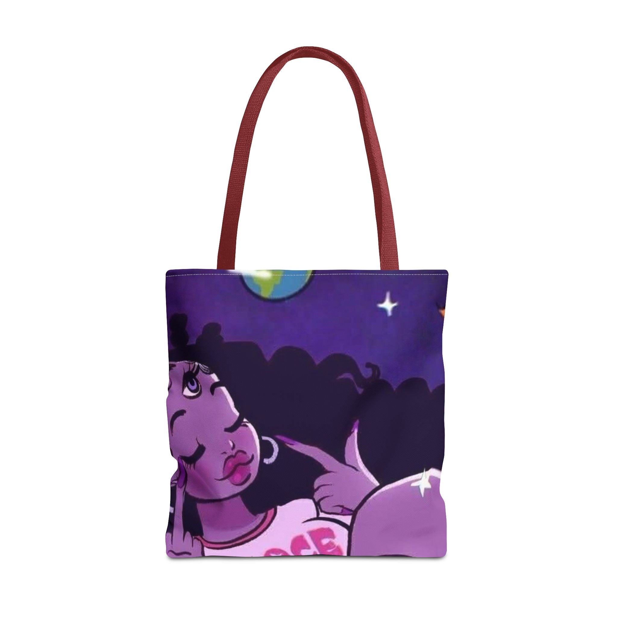 Space Brat Tote Bag — Retro Space Kid Graphic Tote