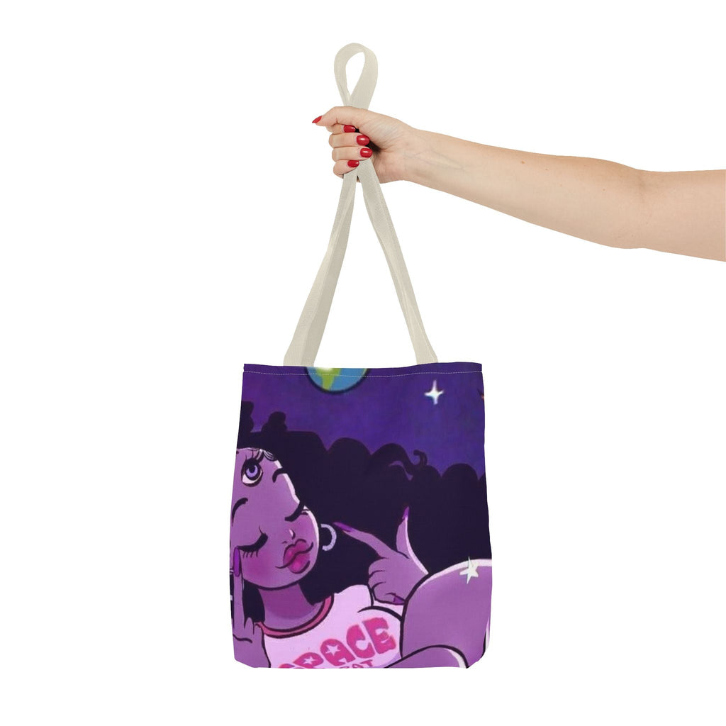 Space Brat Tote Bag — Retro Space Kid Graphic Tote