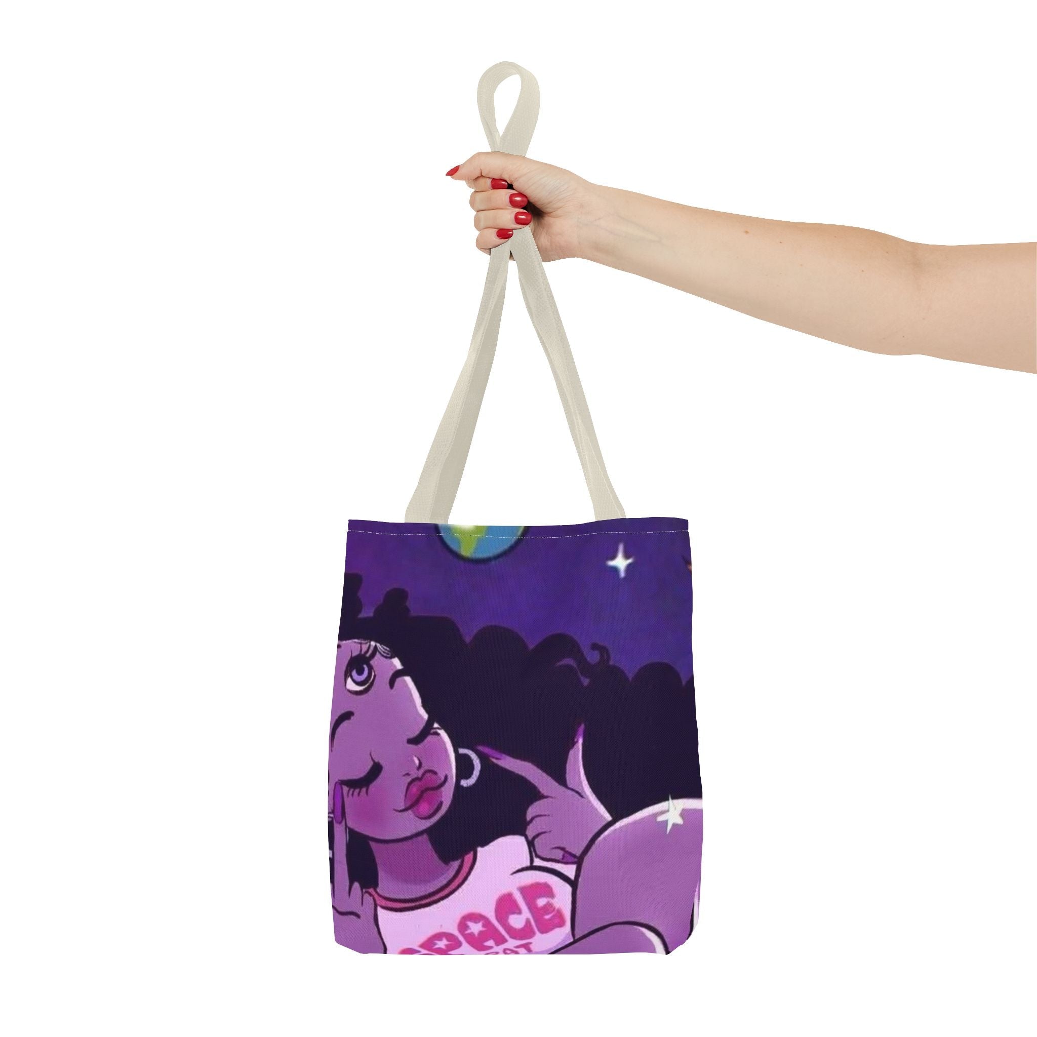 Space Brat Tote Bag — Retro Space Kid Graphic Tote