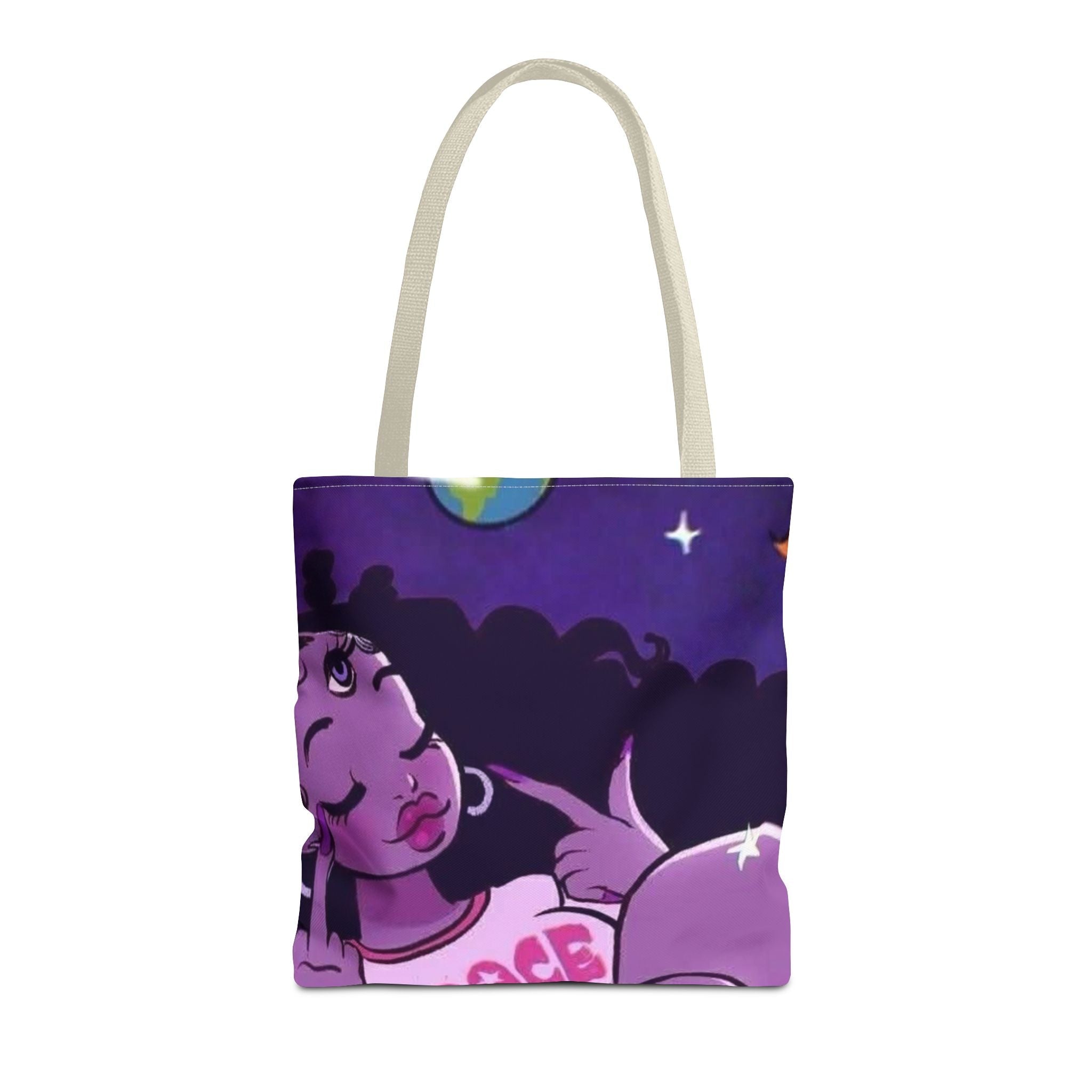 Space Brat Tote Bag — Retro Space Kid Graphic Tote