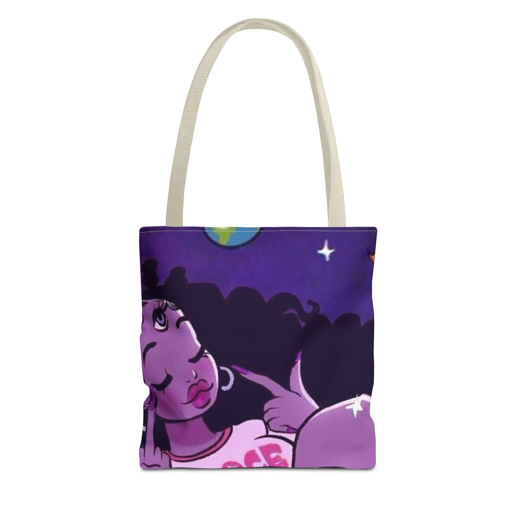 Space Brat Tote Bag — Retro Space Kid Graphic Tote