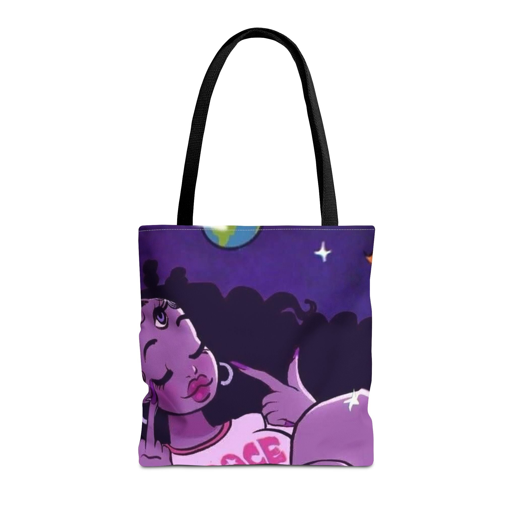 Space Brat Tote Bag — Retro Space Kid Graphic Tote