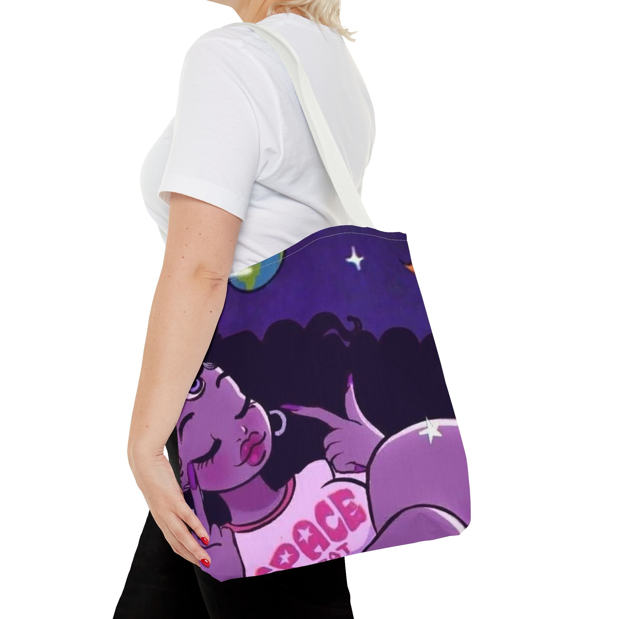 Space Brat Tote Bag — Retro Space Kid Graphic Tote
