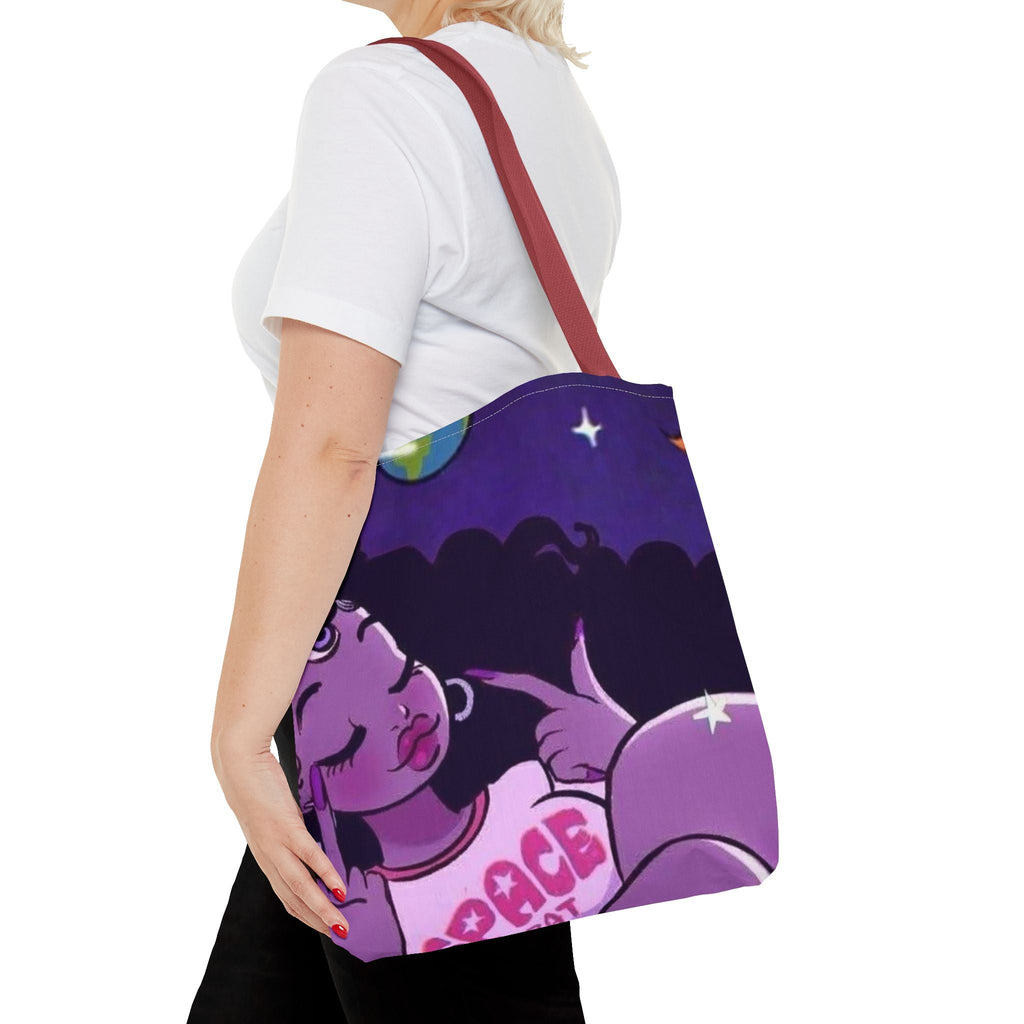 Space Brat Tote Bag — Retro Space Kid Graphic Tote