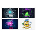 Space & 420 Sticker Sheet — UFO, Cosmic Vortex & Sun 'Good Times' Decals Printify