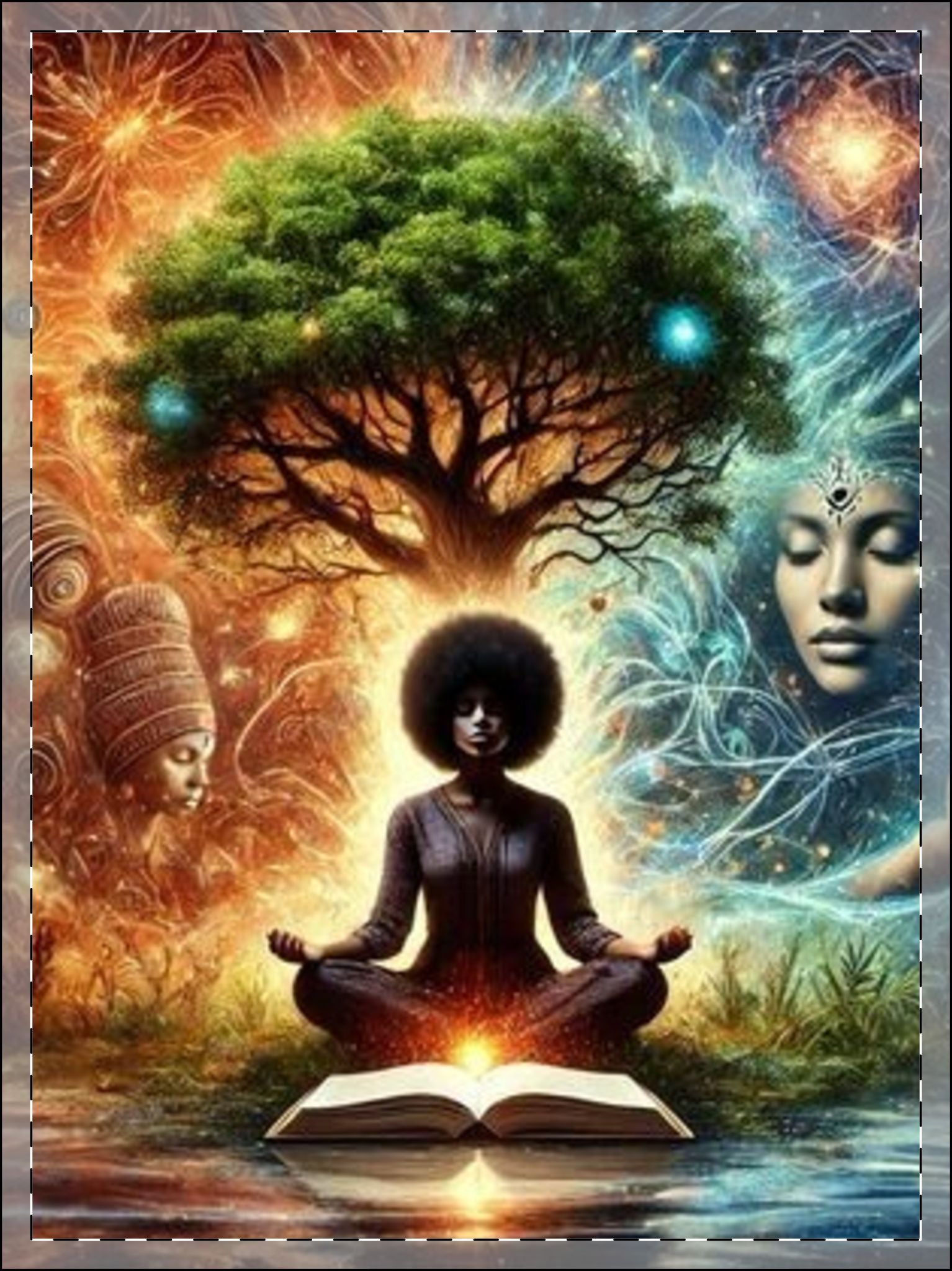 Spiritual Art Poster, Boho🔖 Decor, Meditation Wall Art, Inspirational Home Decor, Gift for Yoga Lovers, Multicolor Framed Print