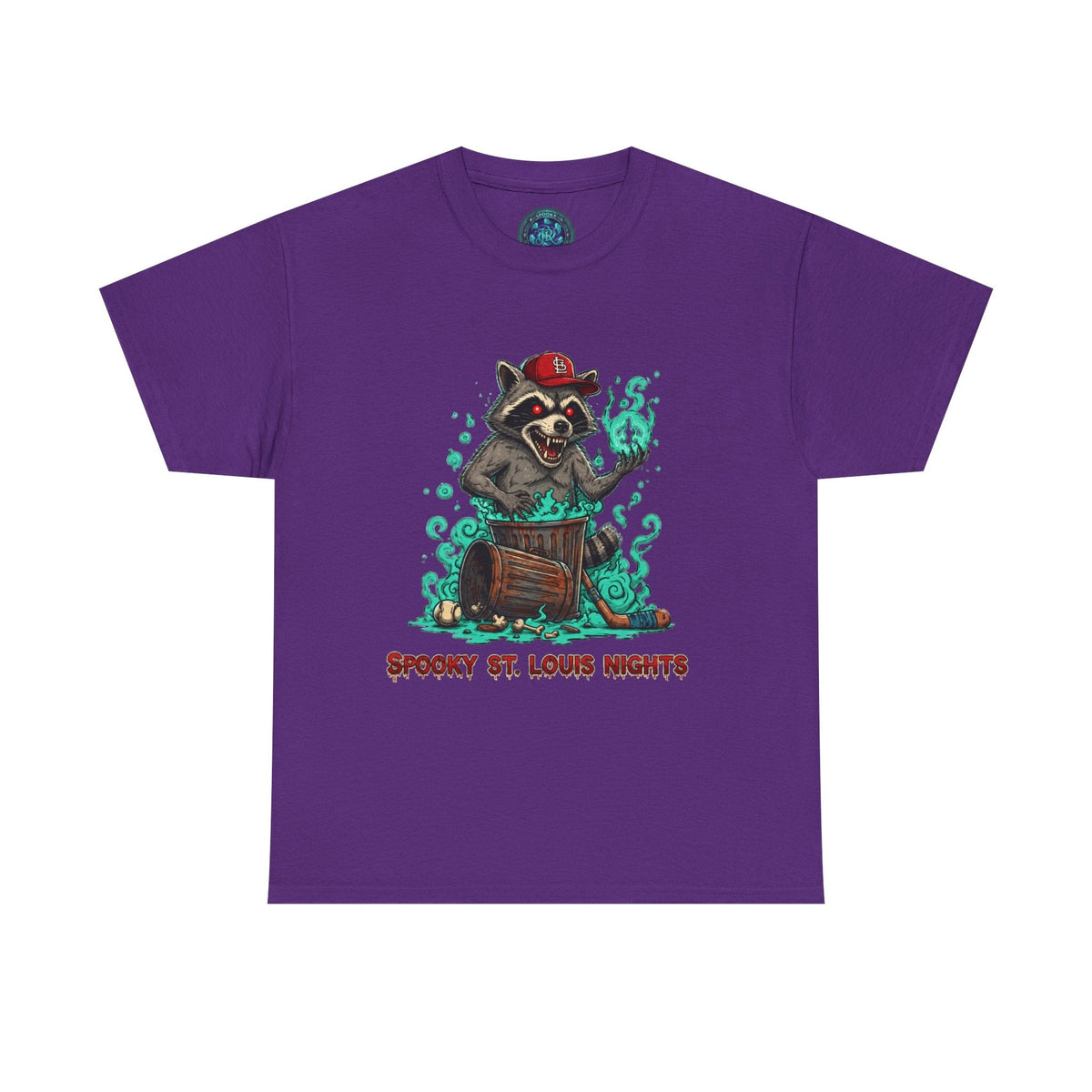 Spooky St. Louis Nights Raccoon Tee – Halloween Streetwear