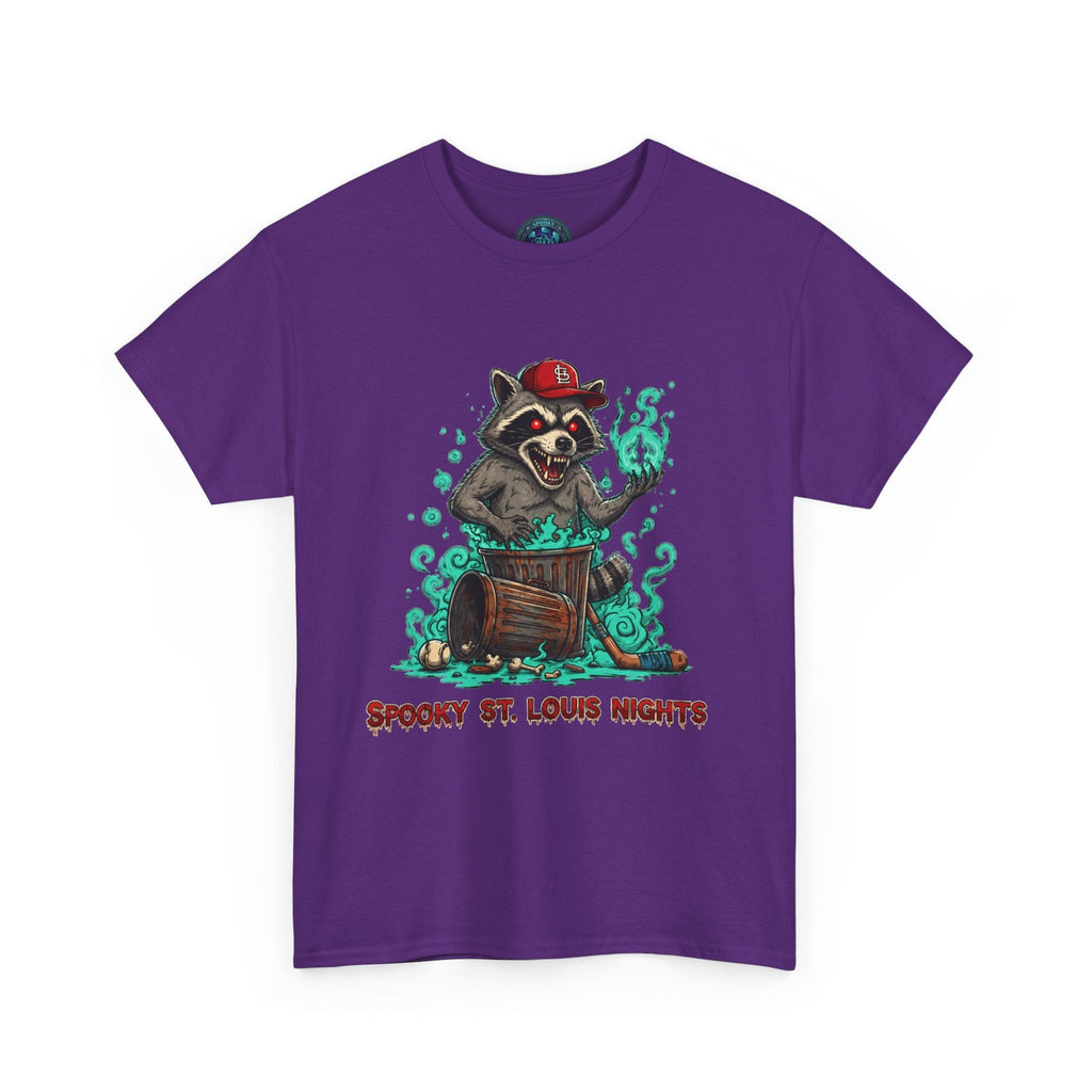 Spooky St. Louis Nights Raccoon Tee – Halloween Streetwear