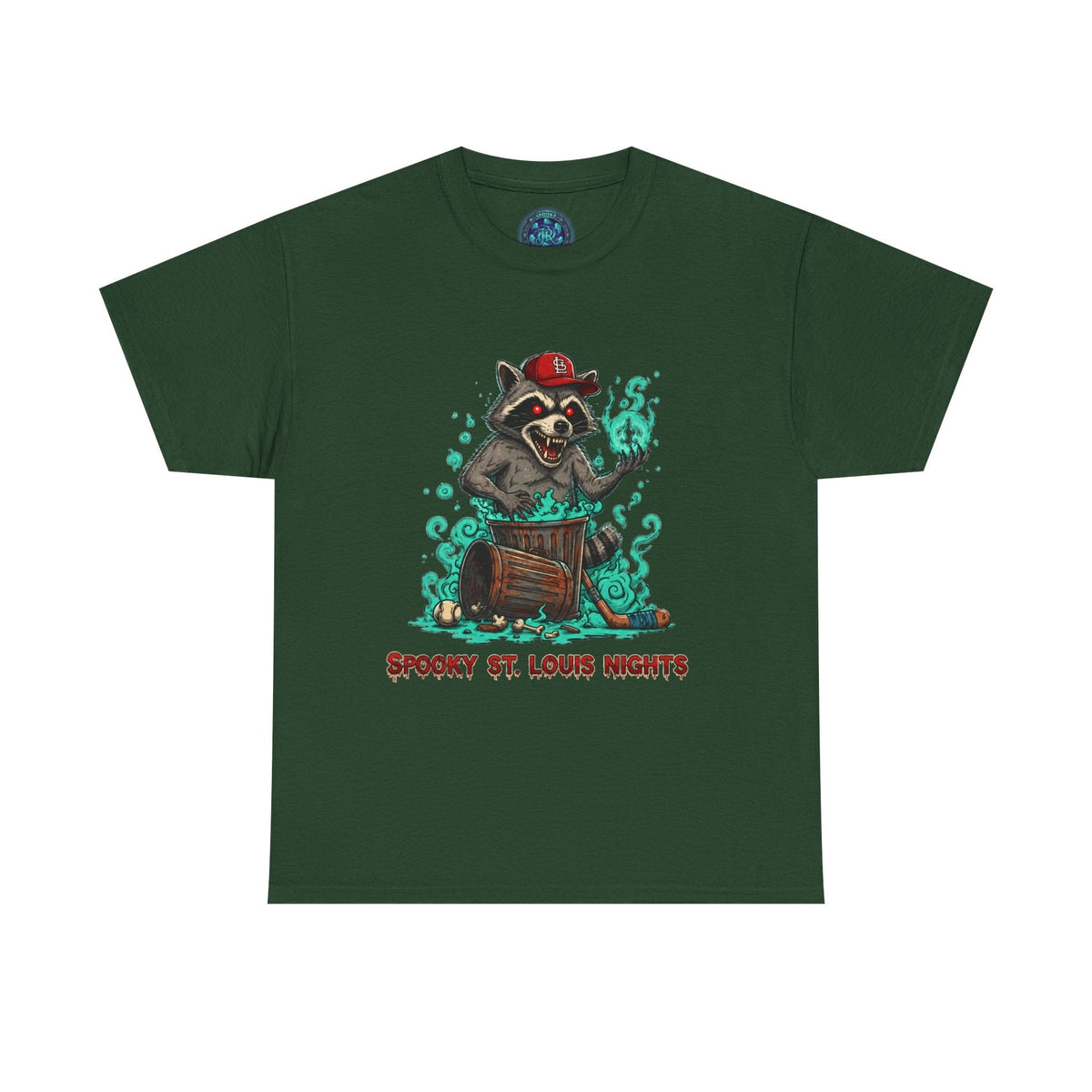Spooky St. Louis Nights Raccoon Tee – Halloween Streetwear